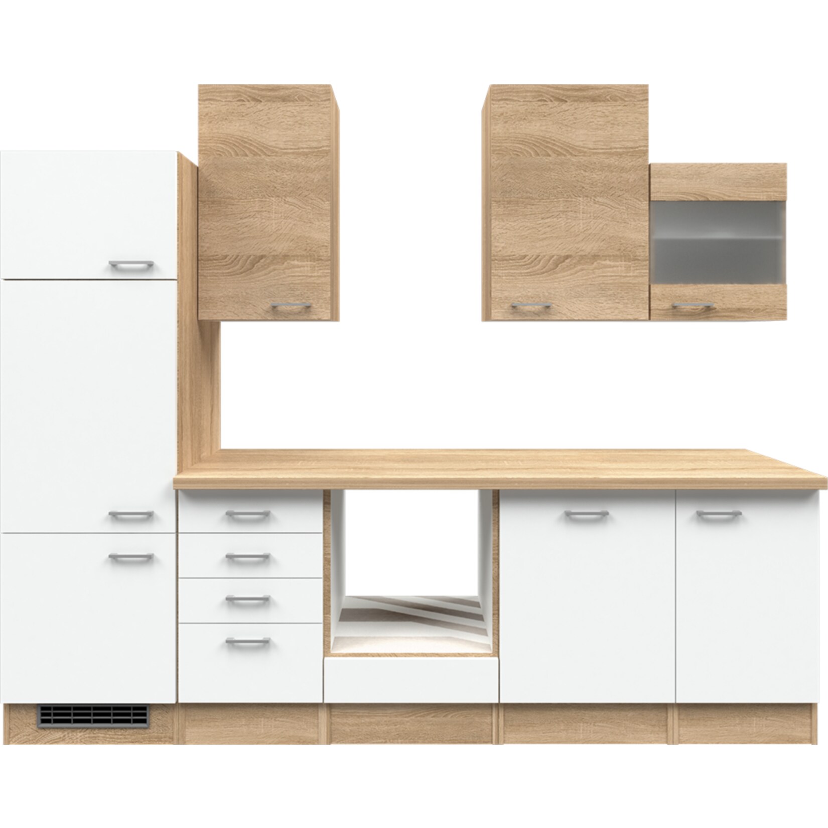 Flex-Well K&uuml;chenzeile ohne E-Ger&auml;te 280 cm L-280-2307-014 Samoa - Bild 1