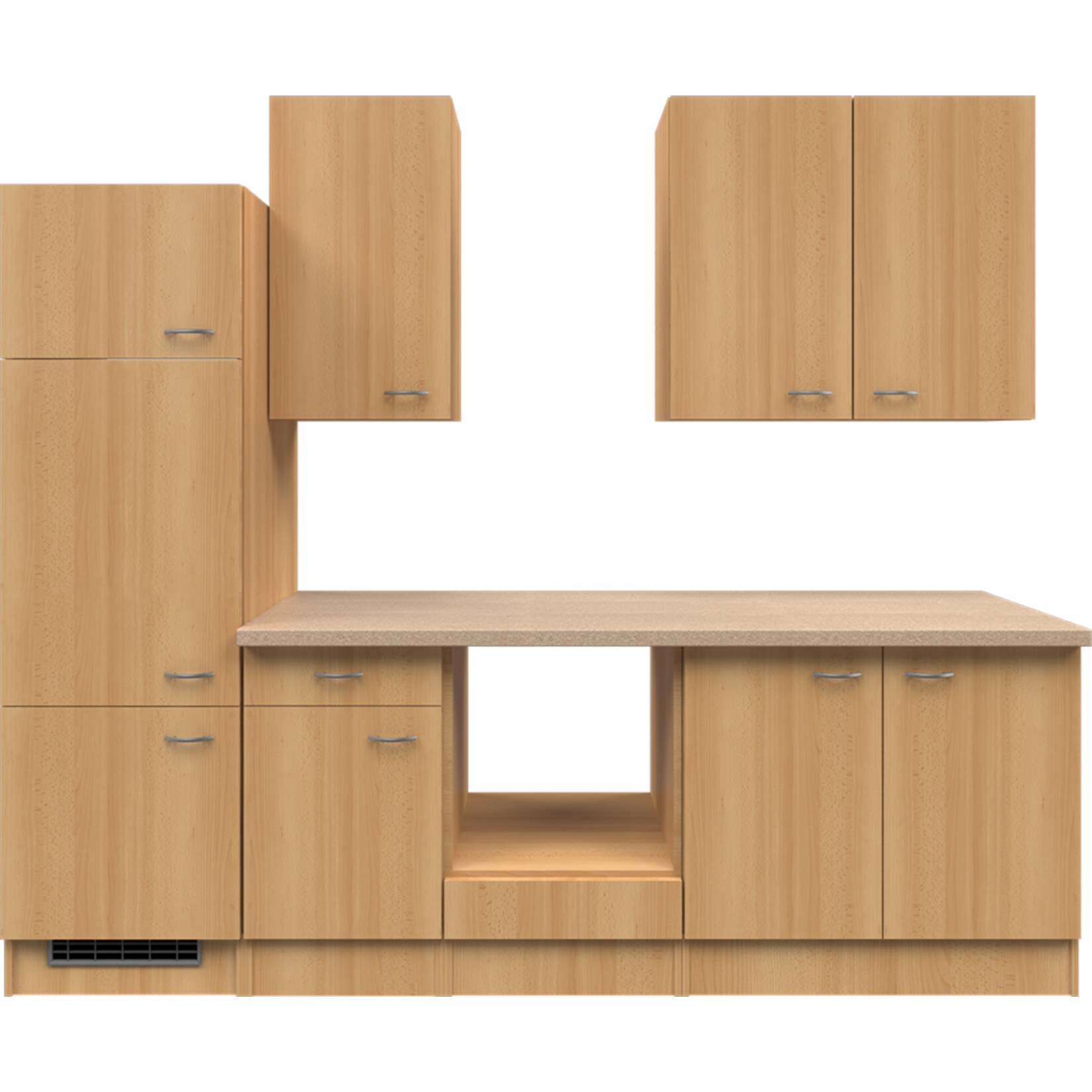 Flex-Well K&uuml;chenzeile ohne E-Ger&auml;te 270 cm L-270-2203-024 Nano - Bild 1