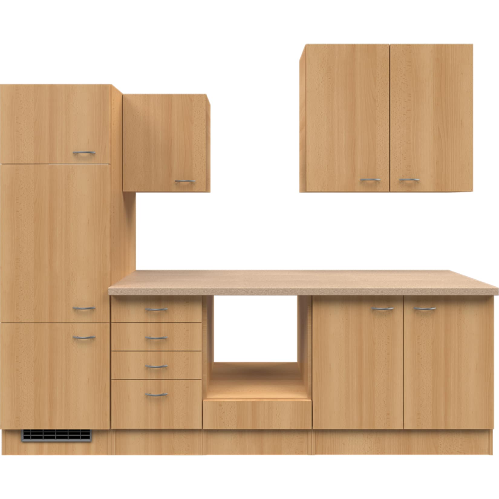 Flex-Well K&uuml;chenzeile ohne E-Ger&auml;te 270 cm L-270-2203-011 Nano - Bild 1