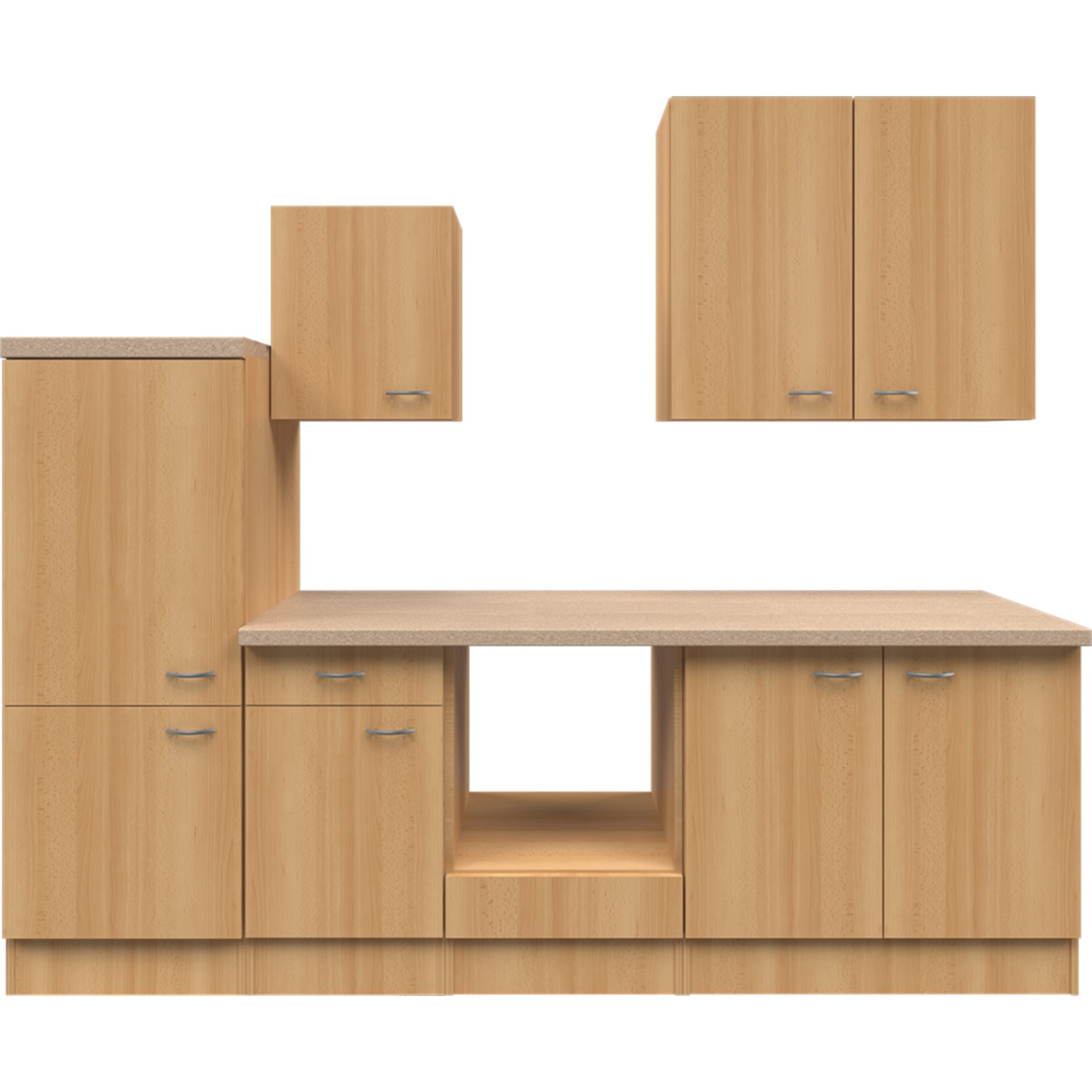 Flex-Well K&uuml;chenzeile ohne E-Ger&auml;te 270 cm L-270-2202-000 Nano - Bild 1