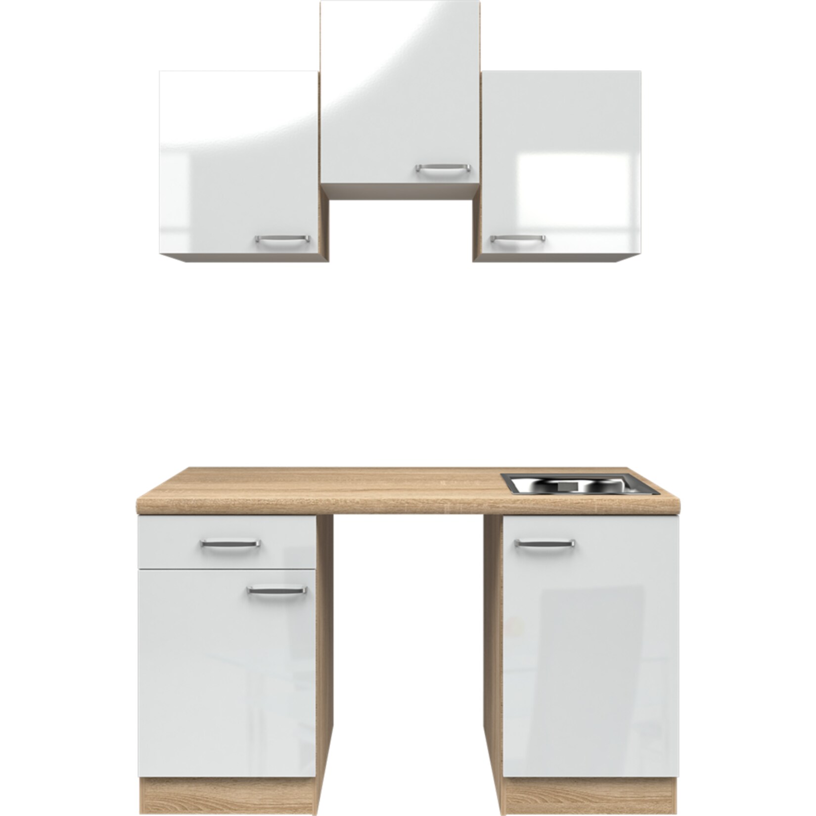 Flex-Well K&uuml;chenzeile ohne E-Ger&auml;te 150 cm L-150-1004-000 Valero - Bild 1