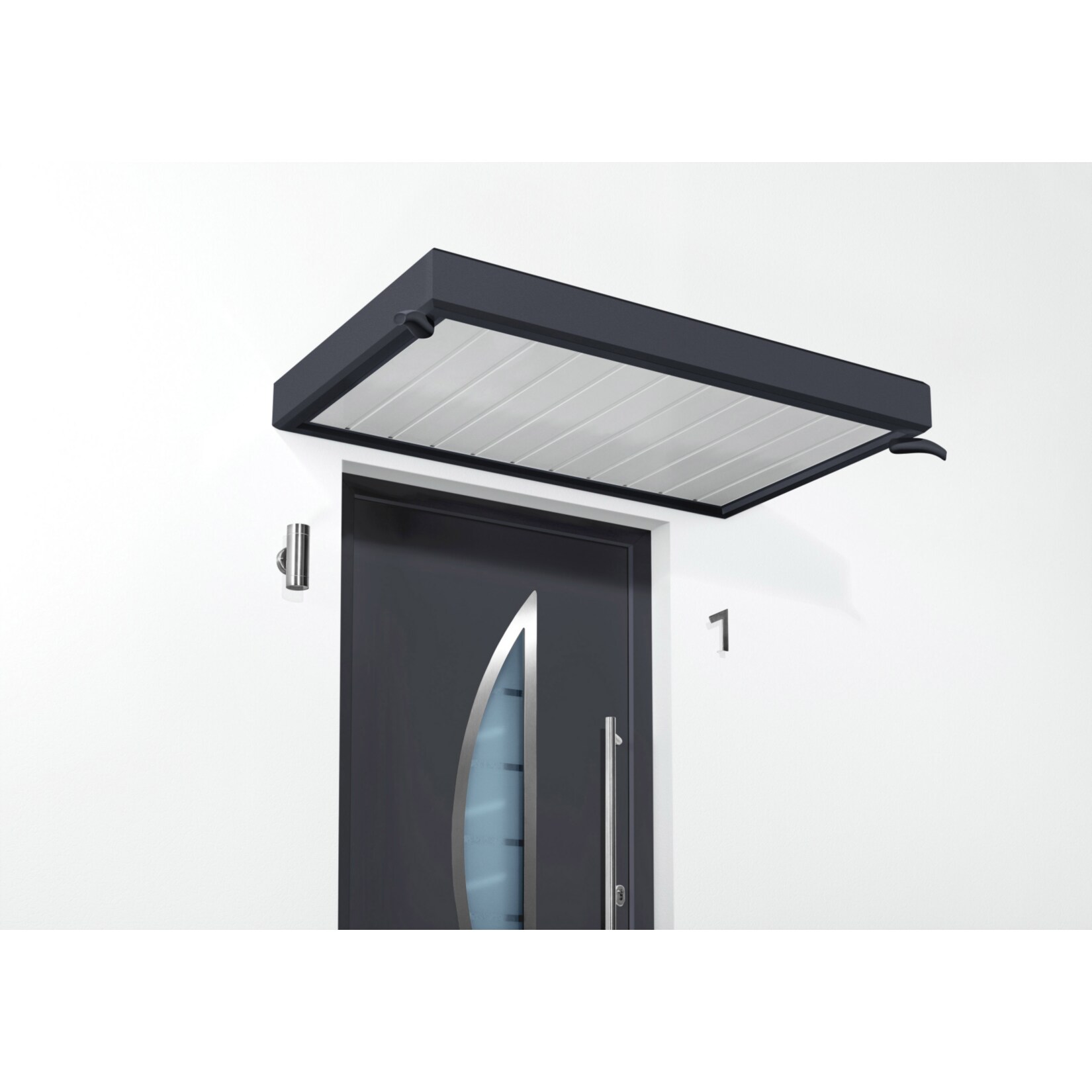 Gutta Typ NM Rechteckvordach, 200 x 90 cm, anthrazit | 04003412110233