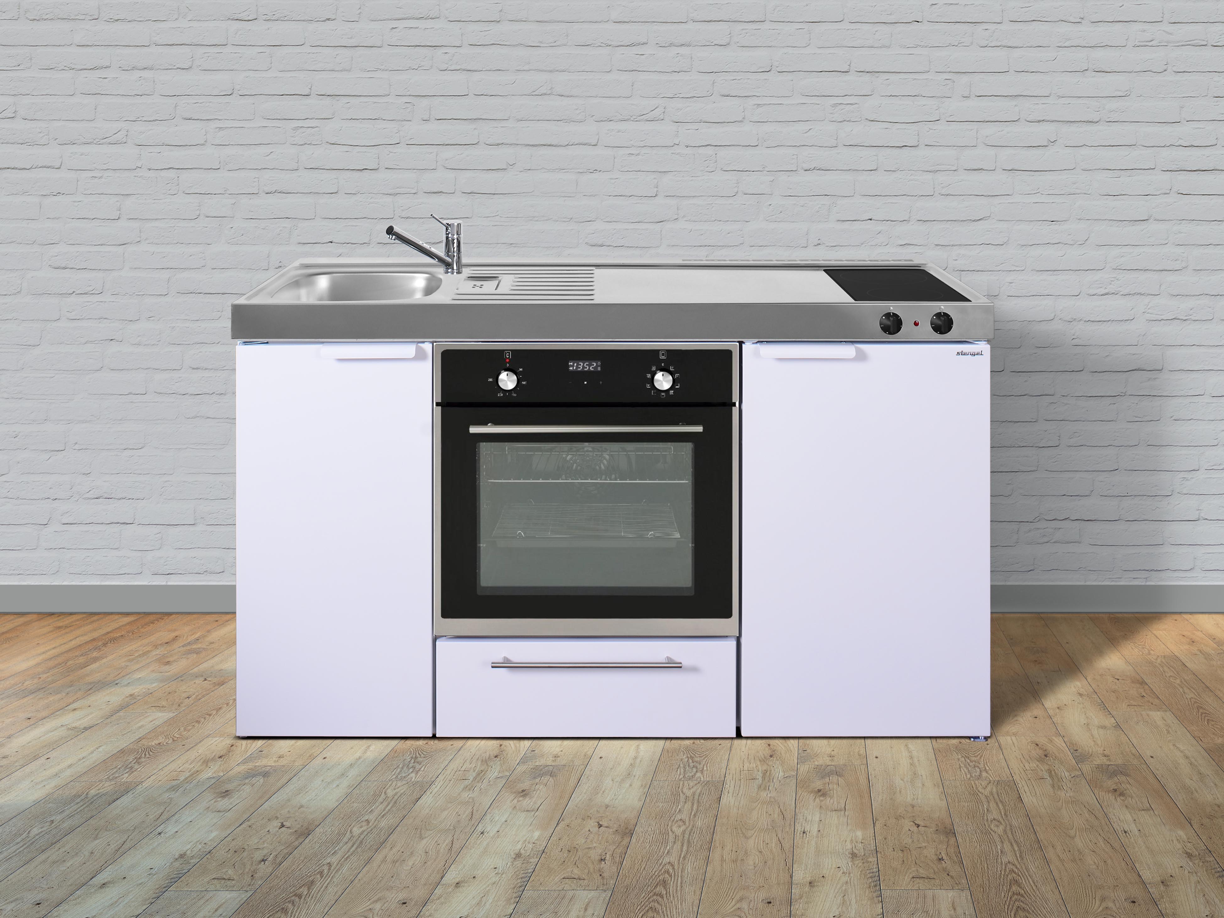 Stengel K&uuml;chen Kitchenline MKB 150 wei&szlig; - Glaskeramikkochfeld links - Bild 1