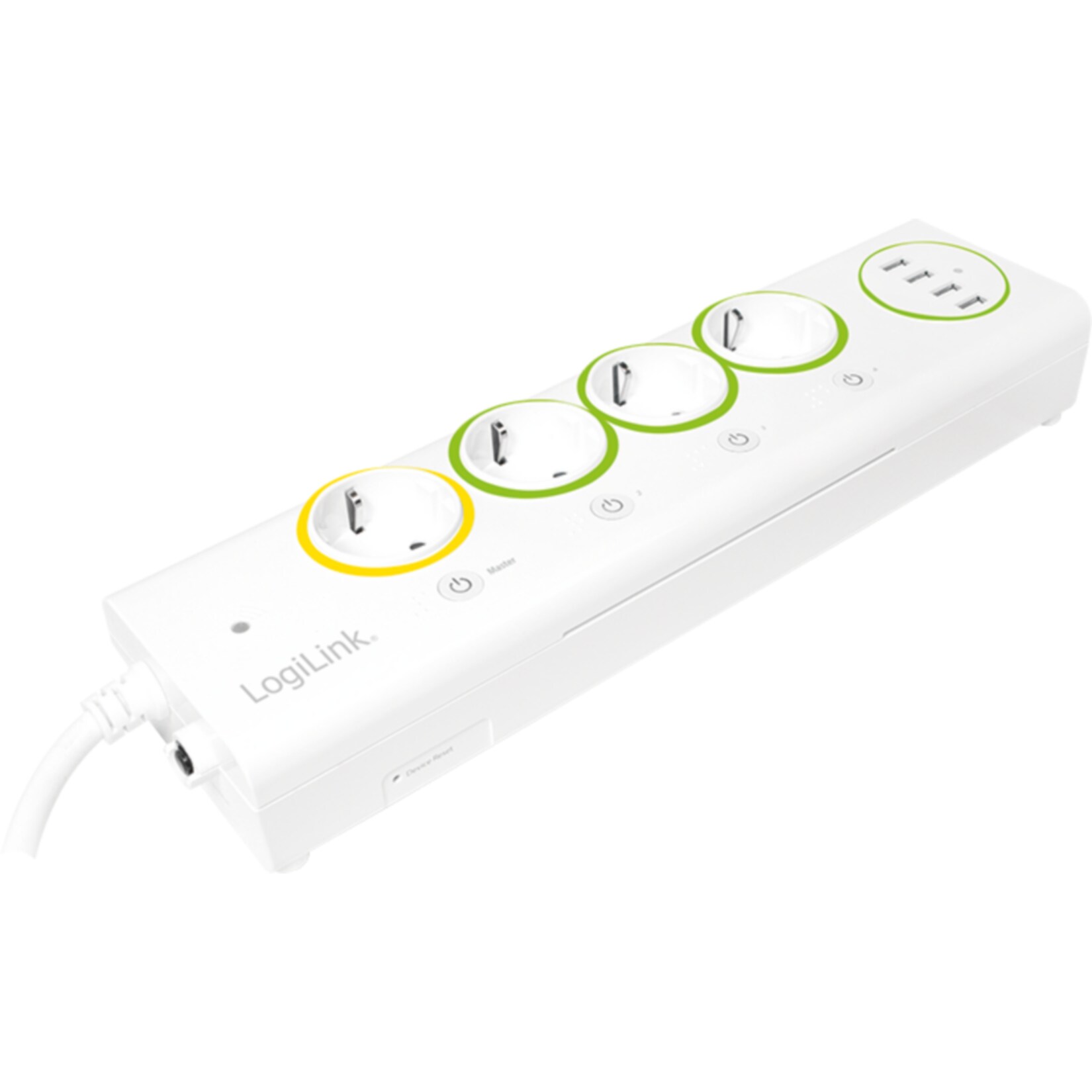 LogiLink PA0130 LogiSmart Wi-Fi 4-fach Steckdosenleiste - Bild 1