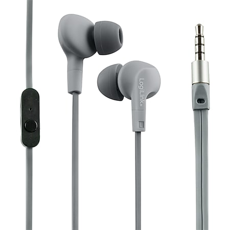 LogiLink HS0041 Wassergeschütztes (IPX6) Stereo In-Ear Headset - grau - Bild 1