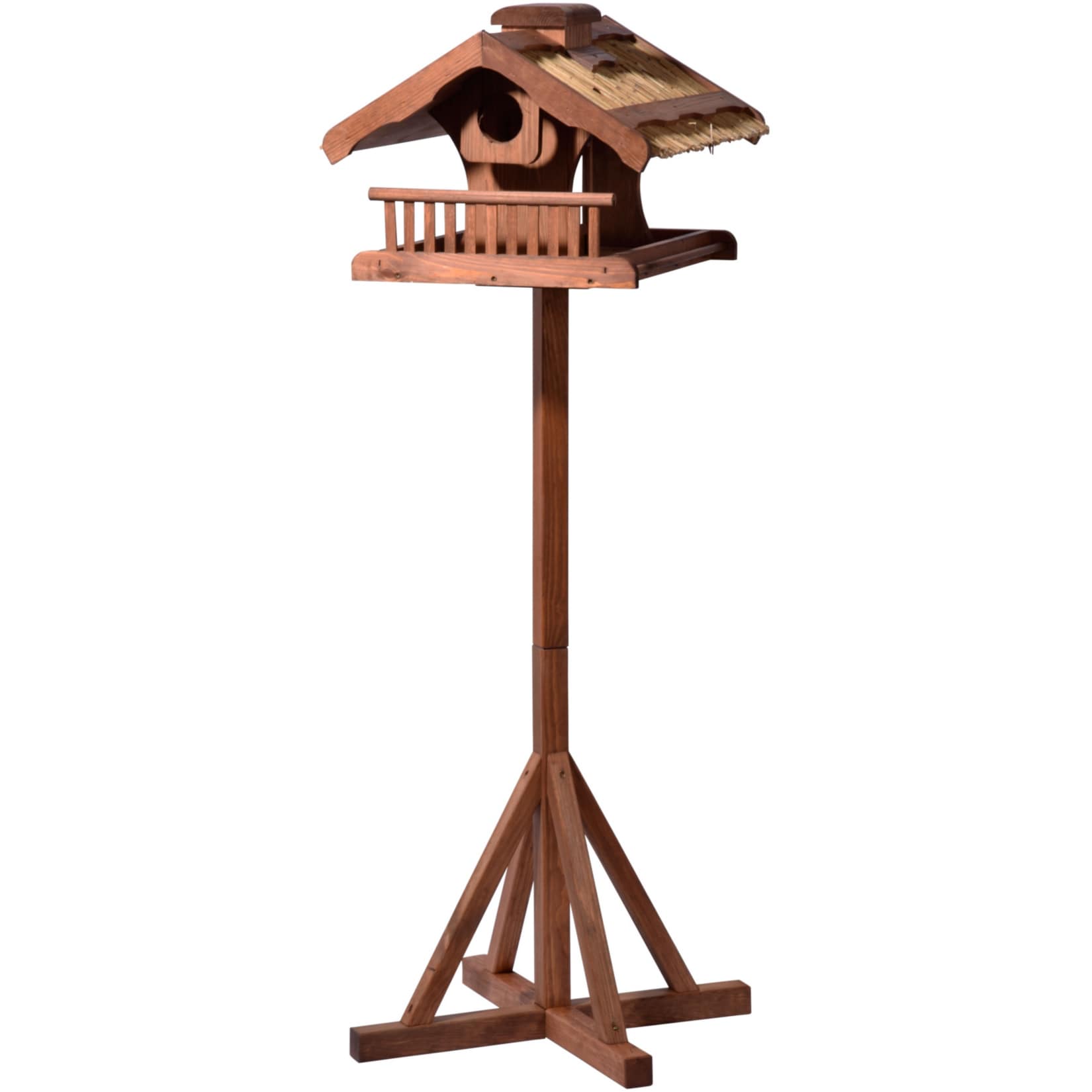 Dobar Luxus-Vogelhaus Gro&szlig;es Vogelfutterhaus mit Apfelpicker und St&auml;nder, XXL - Bild 1