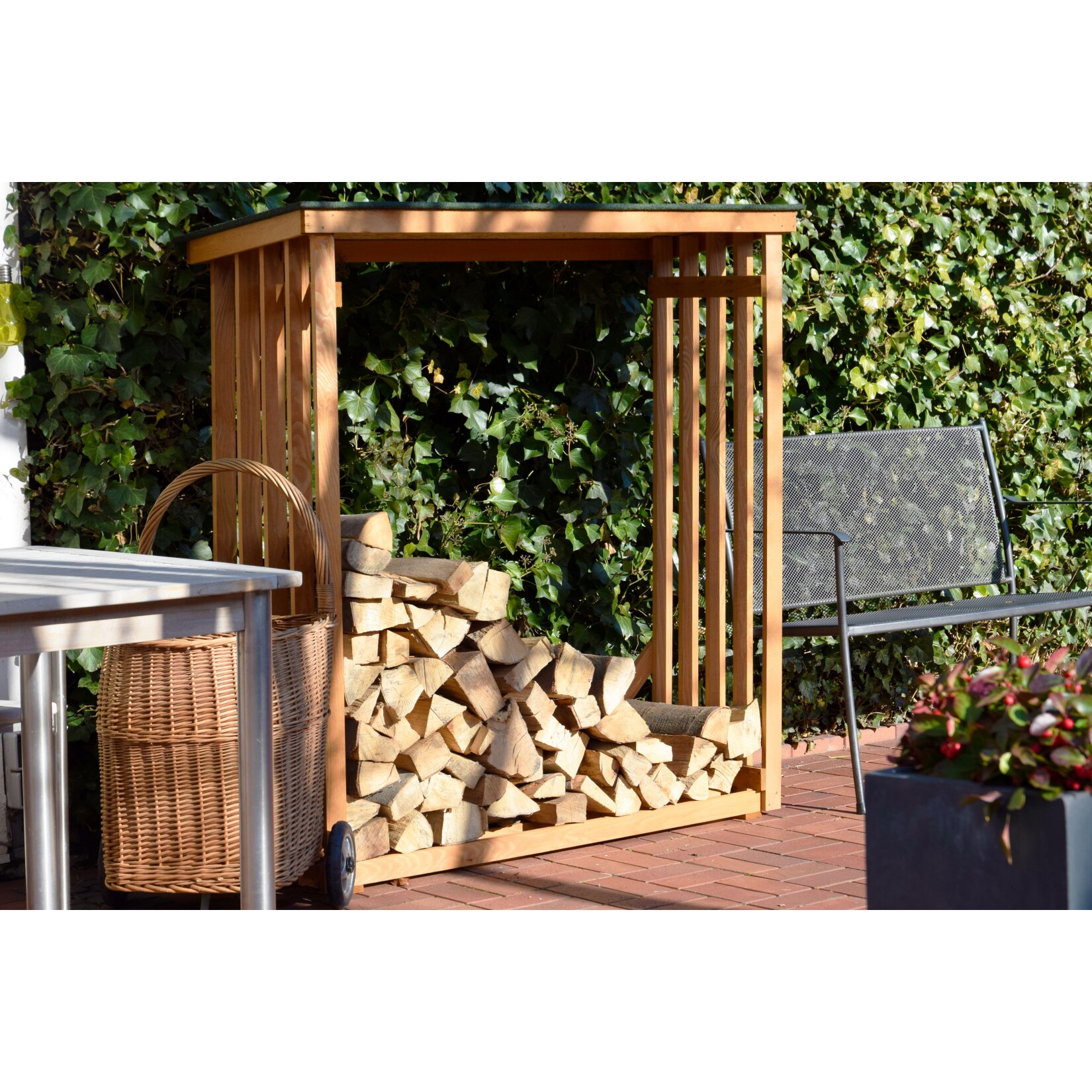 Dobar 56090e Kaminholzregal XL, 140x50x143cm - Bild 1