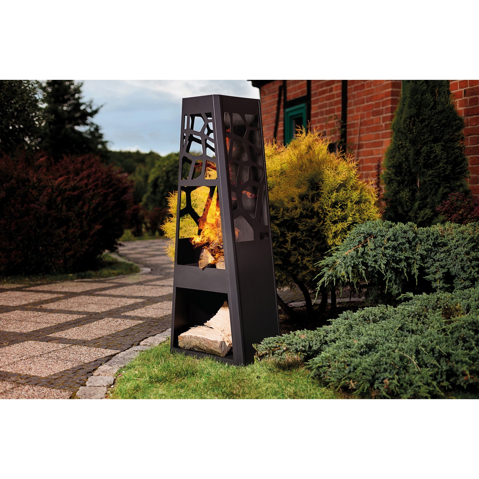 Dobar 35424 Gartenkamin XL, 48x30,5x124 cm - Bild 1