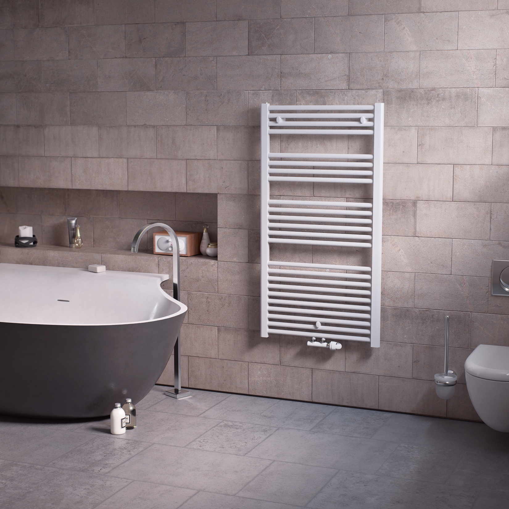 Ximax Alpha MA Designheizk&ouml;rper B 50 x H 82,5 x T 3 cm wei&szlig; + MA - Bild 1