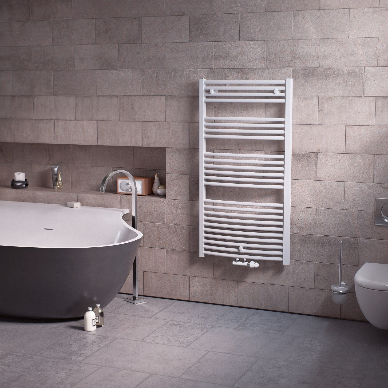 Ximax Alpha-C Designheizk&ouml;rper B 50 x H 82,5 x T 4-5 cm wei&szlig; + MA - Bild 1