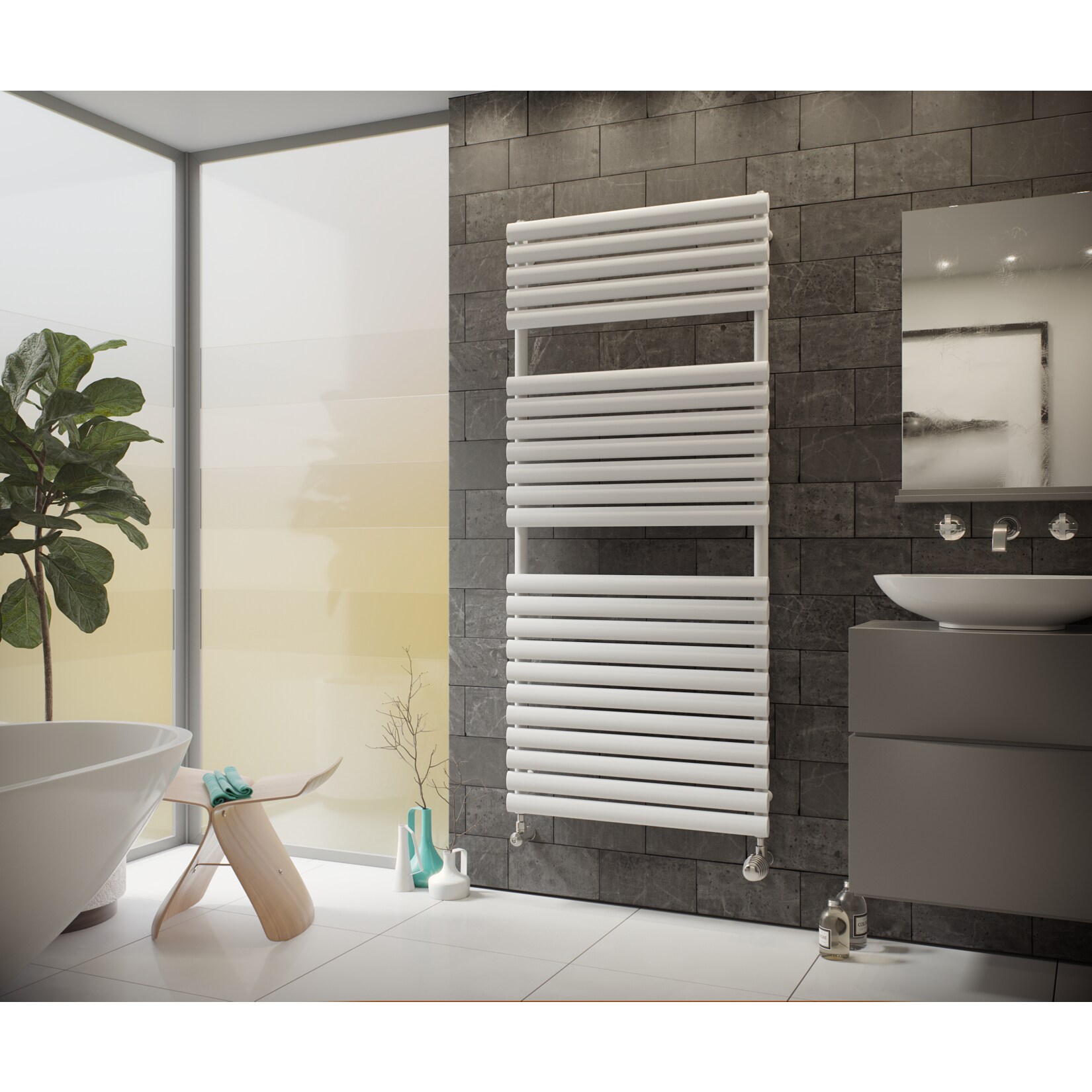 Ximax Nestor Designheizk&ouml;rper B 60 x H 75,8 x T 8 cm wei&szlig; - Bild 1