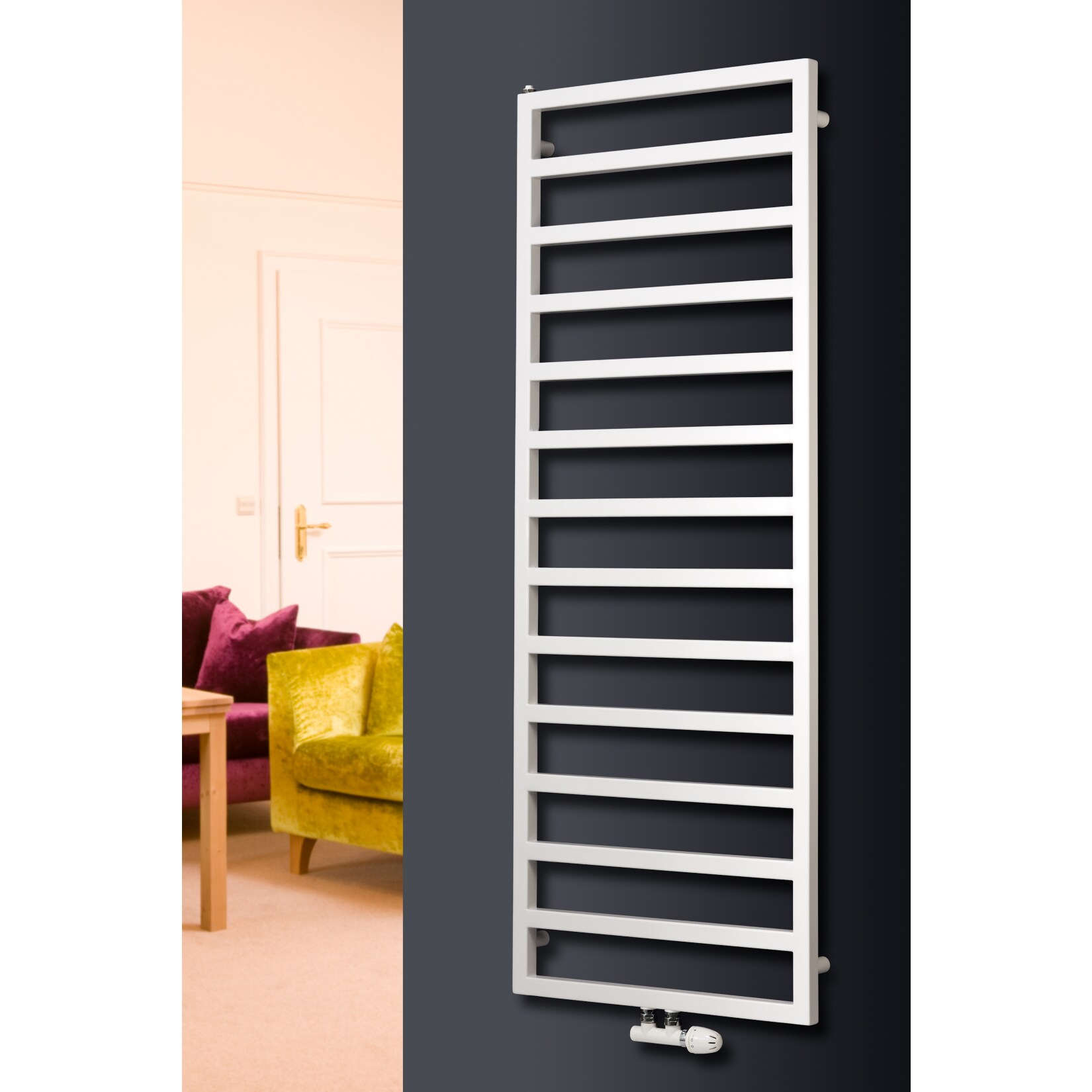 Ximax Pure Designheizkörper B 60 x H 123 x T 3 cm weiß + MA | 09006547103816