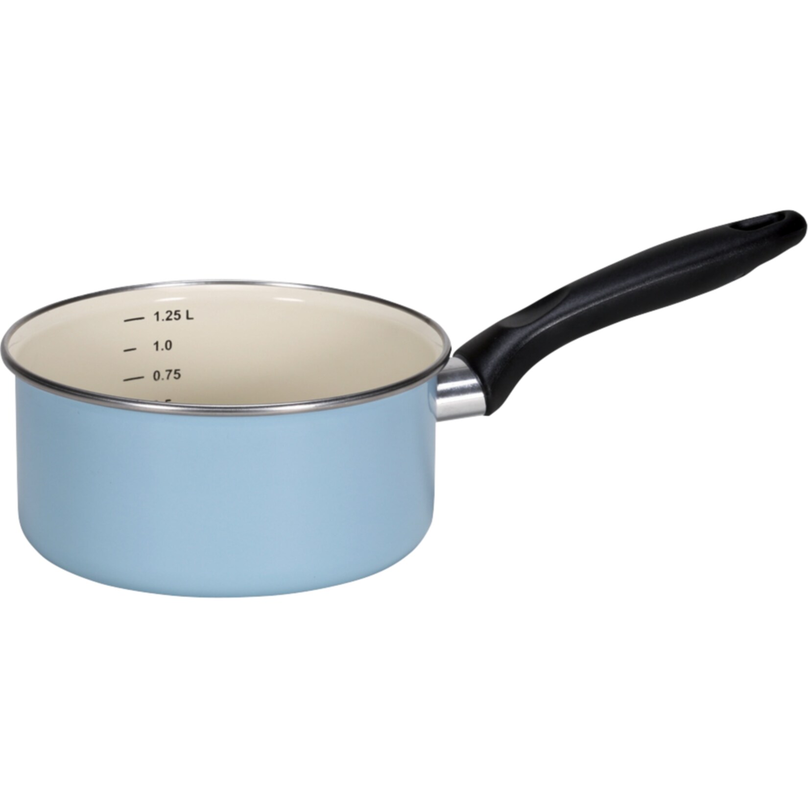 Emaille-Stieltopf mit Chromrand Serie SYLT 16 cm - Bild 1