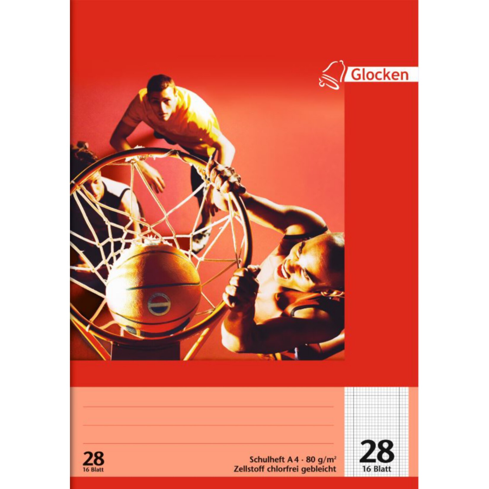 Schulhefte A 4, 10er Set - kariert Motiv Basketball - Bild 1