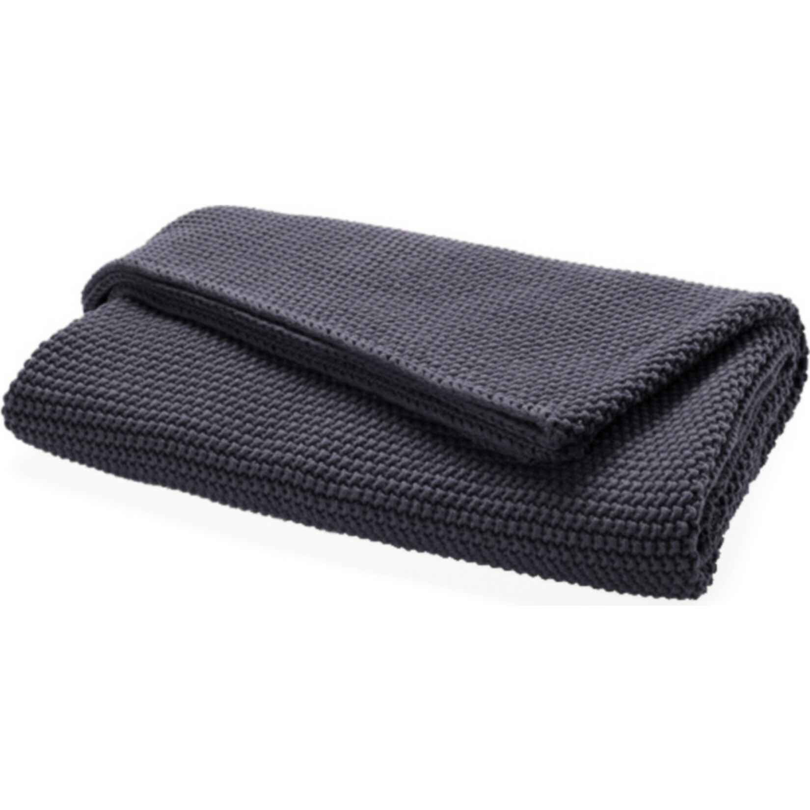 Strickwohndecke, anthrazit - Bild 1