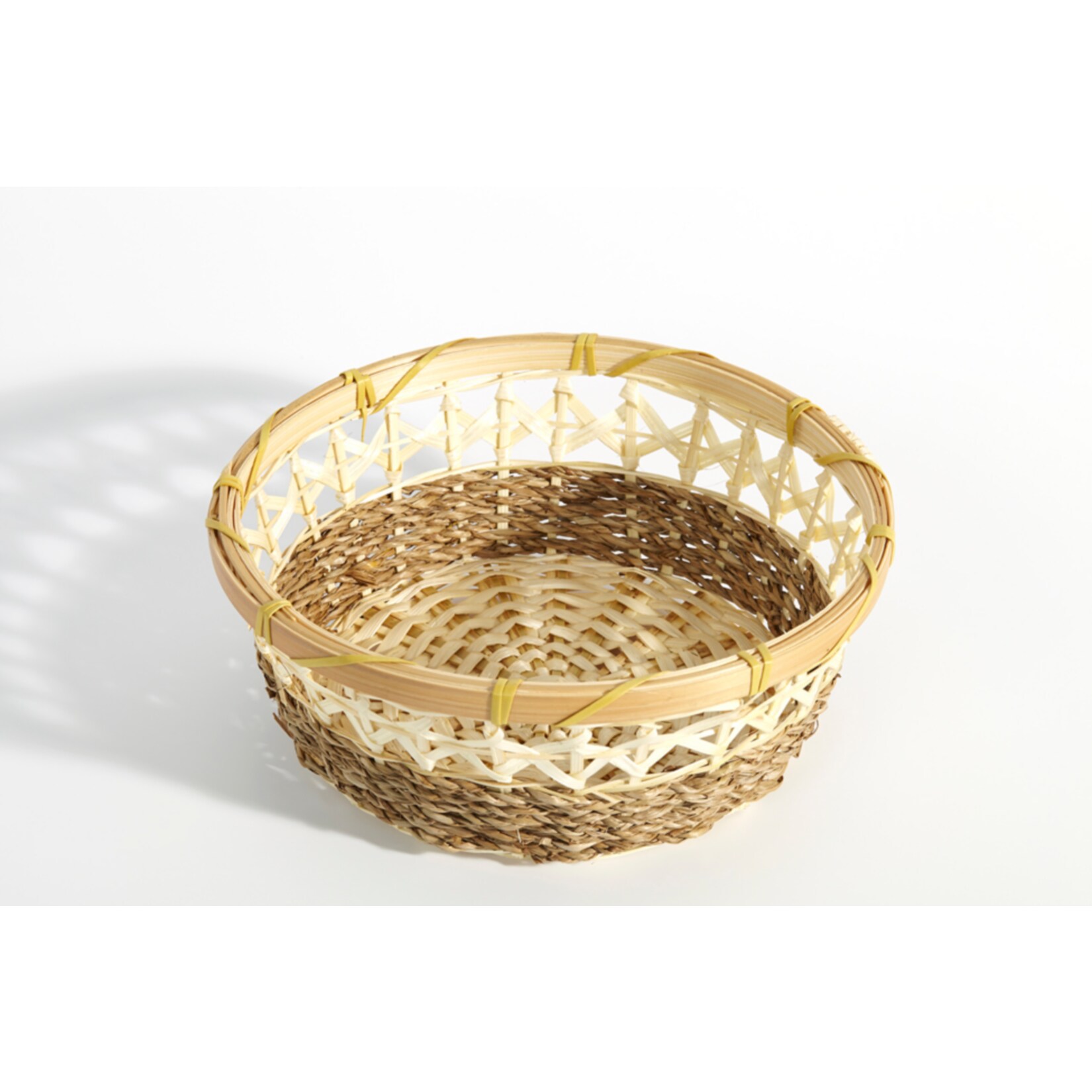 Osterdeko - runder natur Bambuskorb - Bild 1