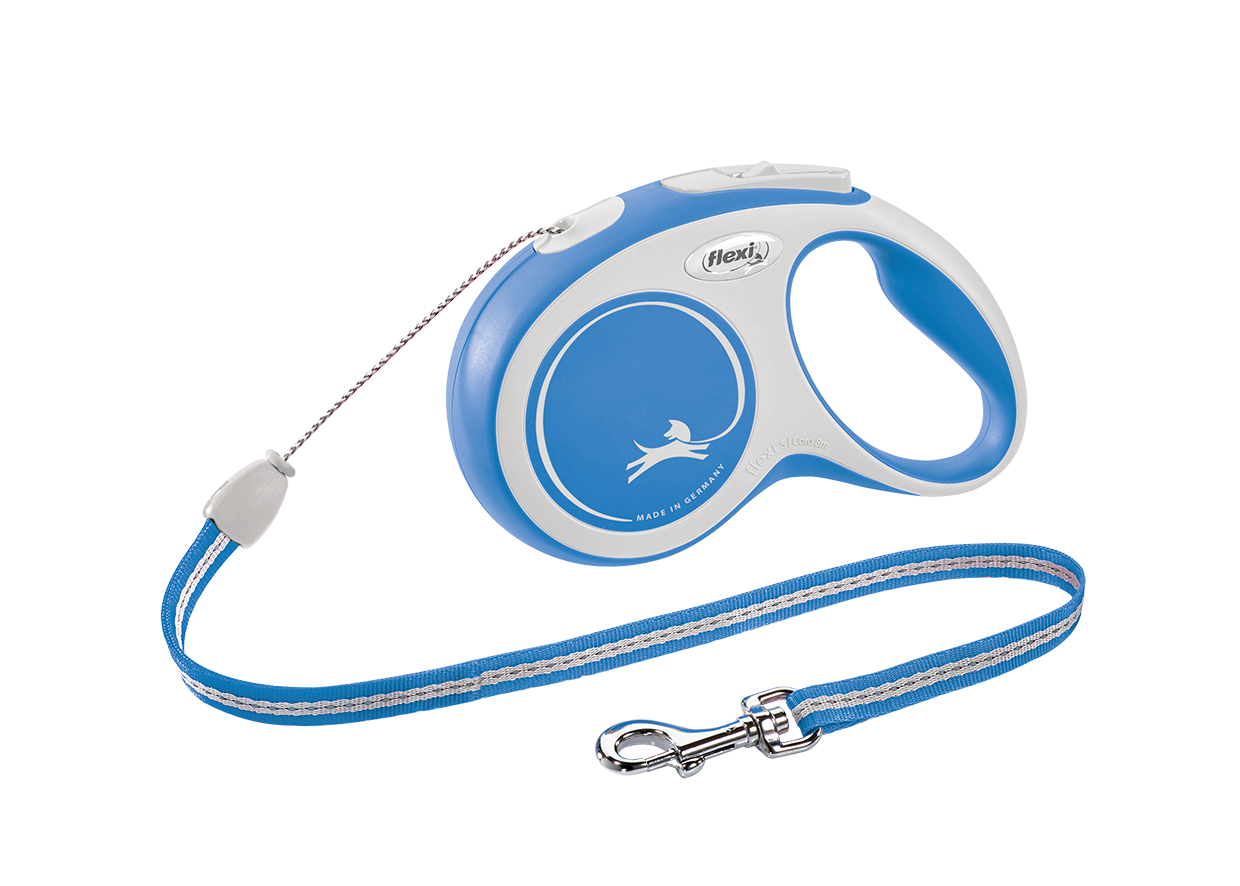 Flexi New comfort, Gr. S, 8m, f&uuml;r Hunde bis max. 12 kg, Seilleine, blau - Bild 1