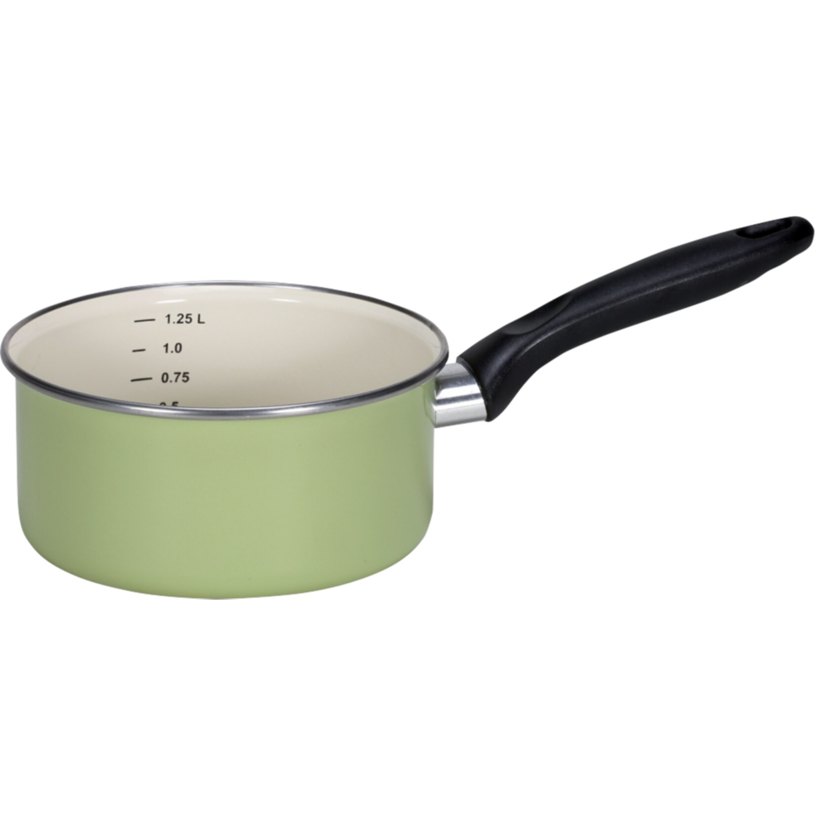 Emaille-Stieltopf mit Chromrand JUIST 16 cm - Bild 1