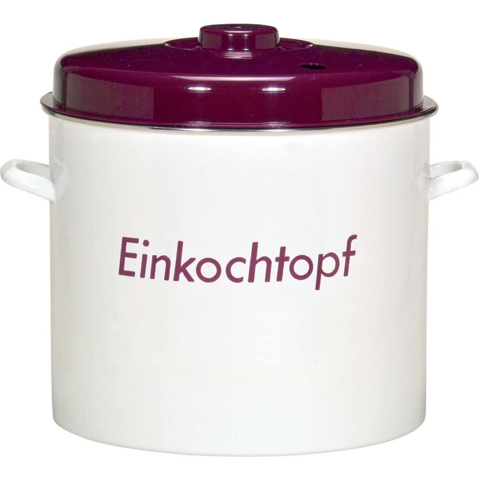 Einkochtopf emailliert mit Plastikdeckel - Bild 1