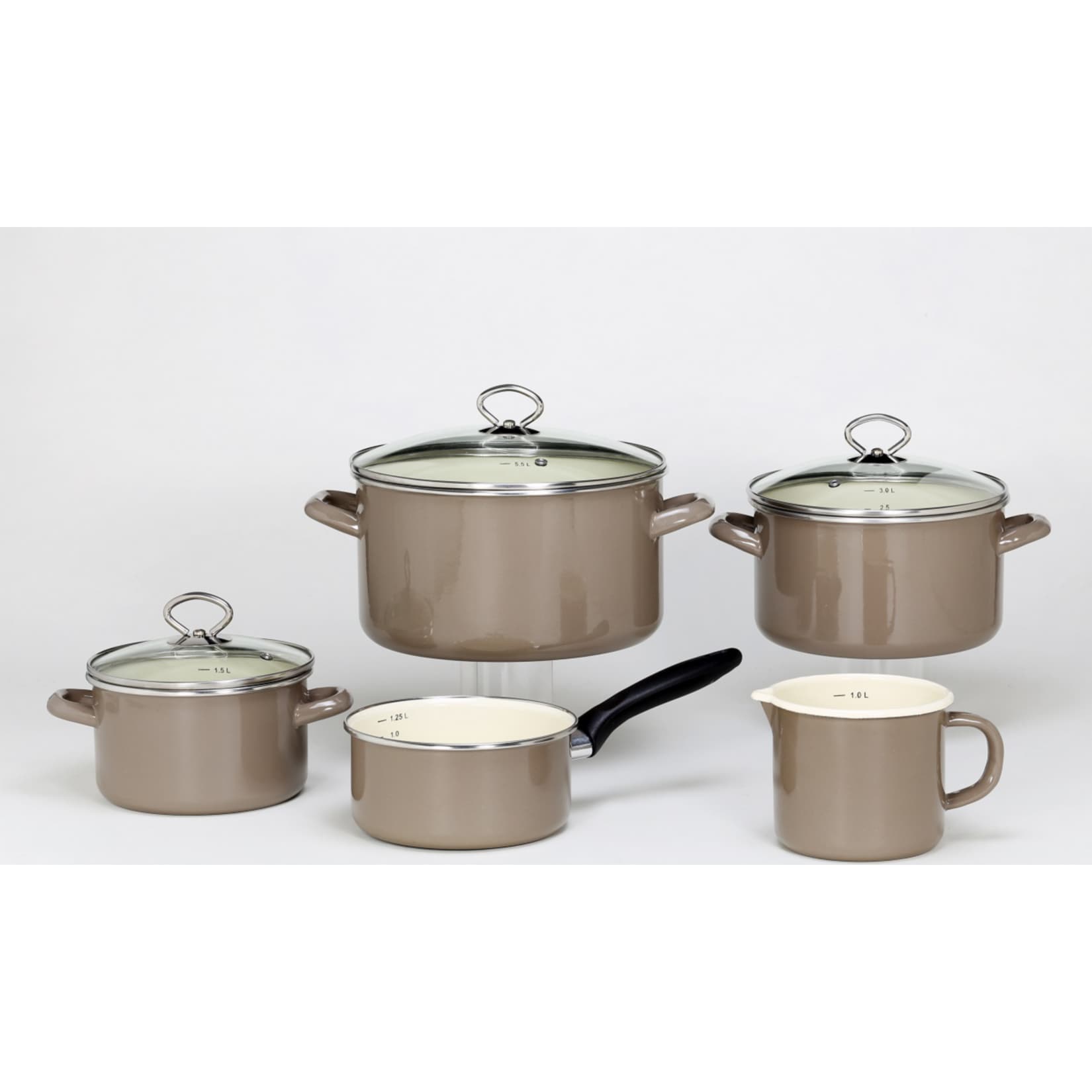 Emaille-Topfset F&Ouml;HR 5tlg. - Bild 1