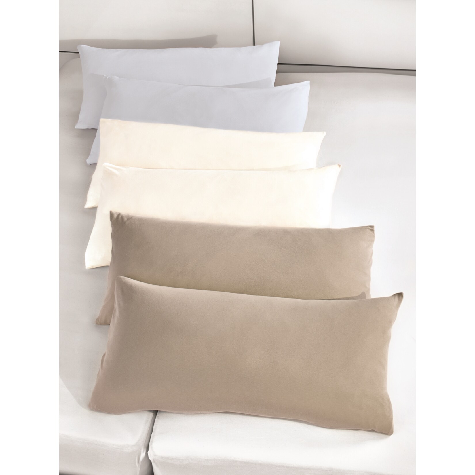 Jersey-Kissenbezug, hellgrau - Bild 1