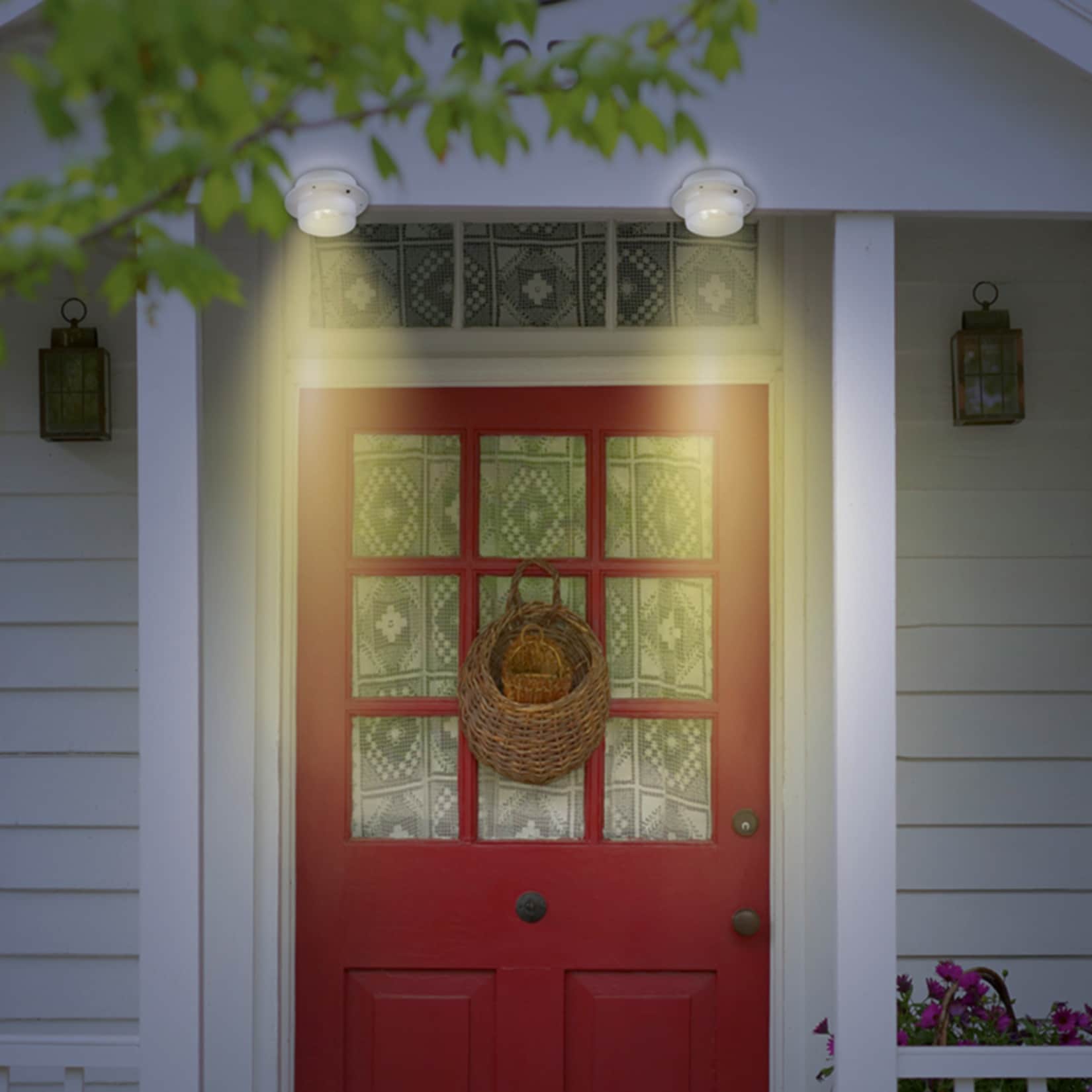 EASYmaxx Solar-Dachrinnen-Leuchte rund 3er-Set wei&szlig; - Bild 1