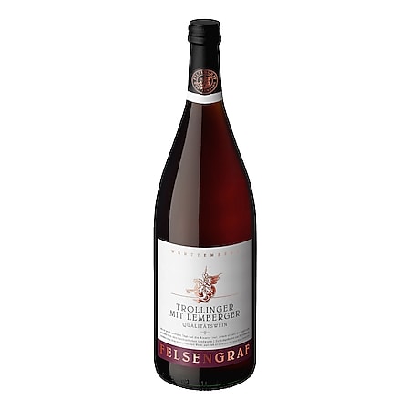 Felsengraf Weingilde Besigheim Trollinger mit Lemberger Qualitätswein Württemberg 11,5 % vol 1 Liter - Bild 1
