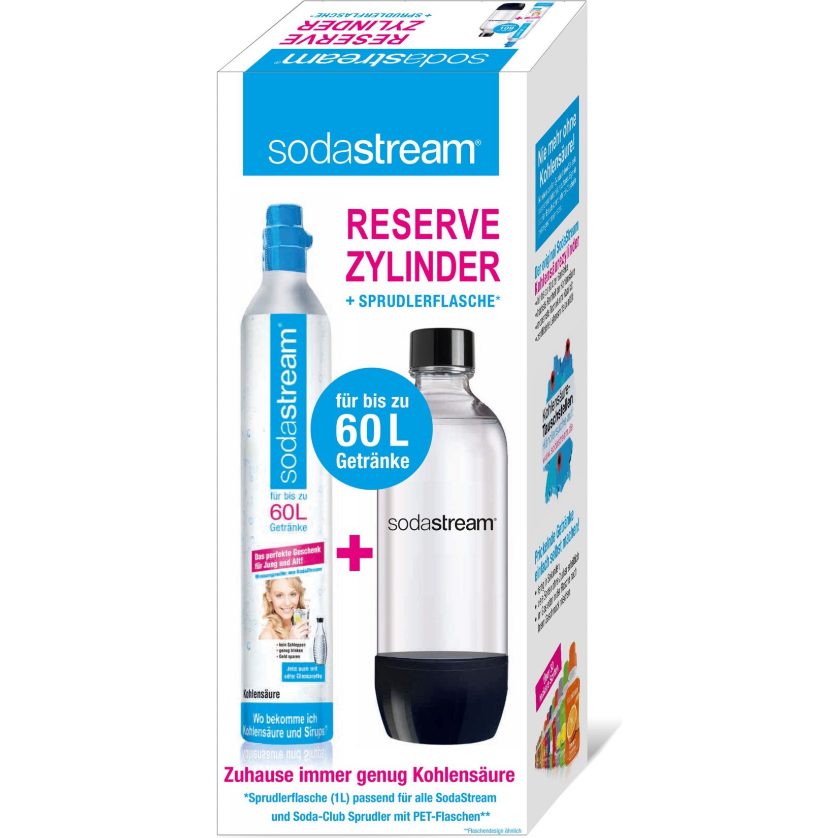 Reserve-Zylinder 60l mit Sprudlerflasche - Bild 1