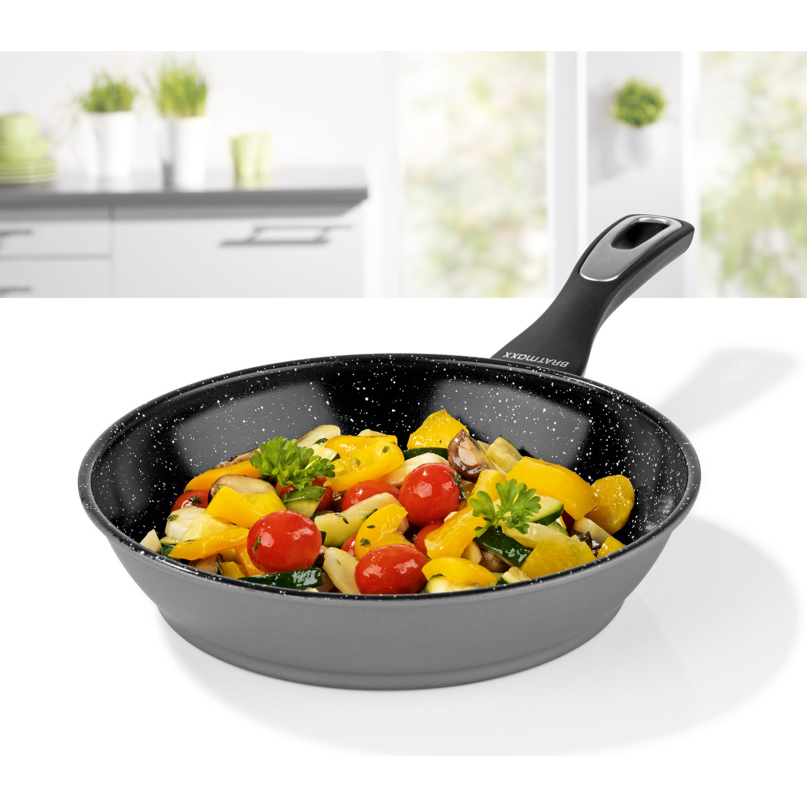 BRATmaxx Keramik-Pfanne 24cm, anthrazit - Bild 1