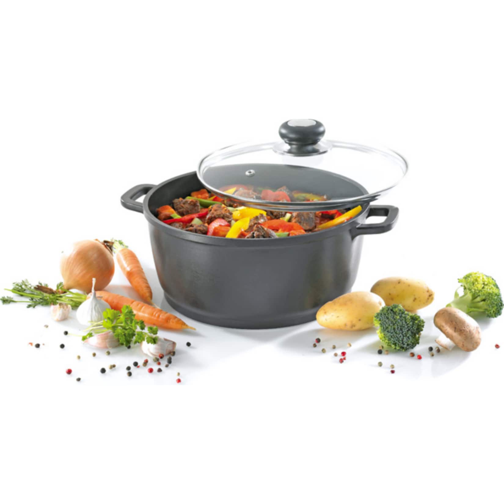 Fleischtopf mit Glasdeckel 20 cm Delta - Bild 1