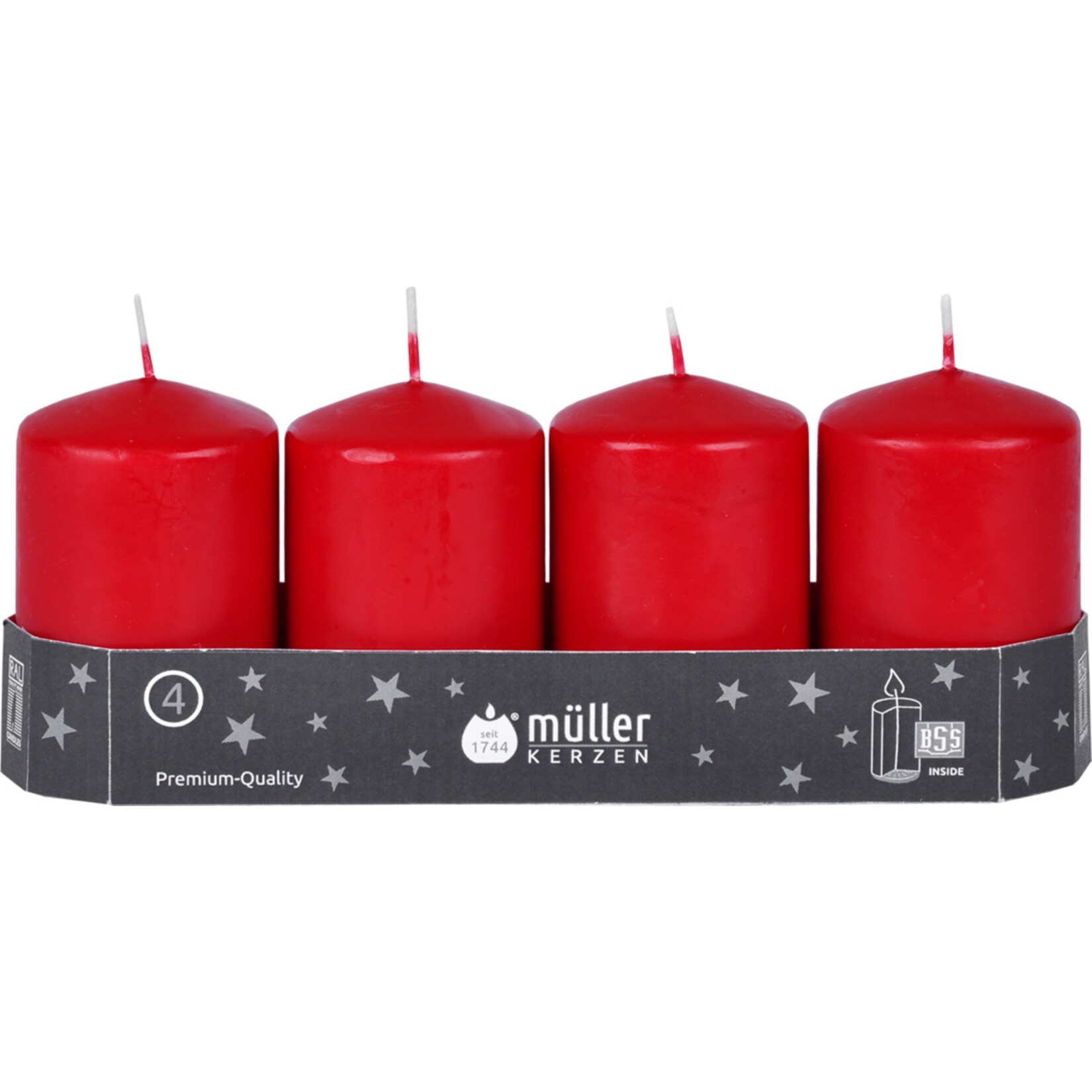 M&uuml;ller Kerzen Adventsstumpen - Karminrot - Bild 1