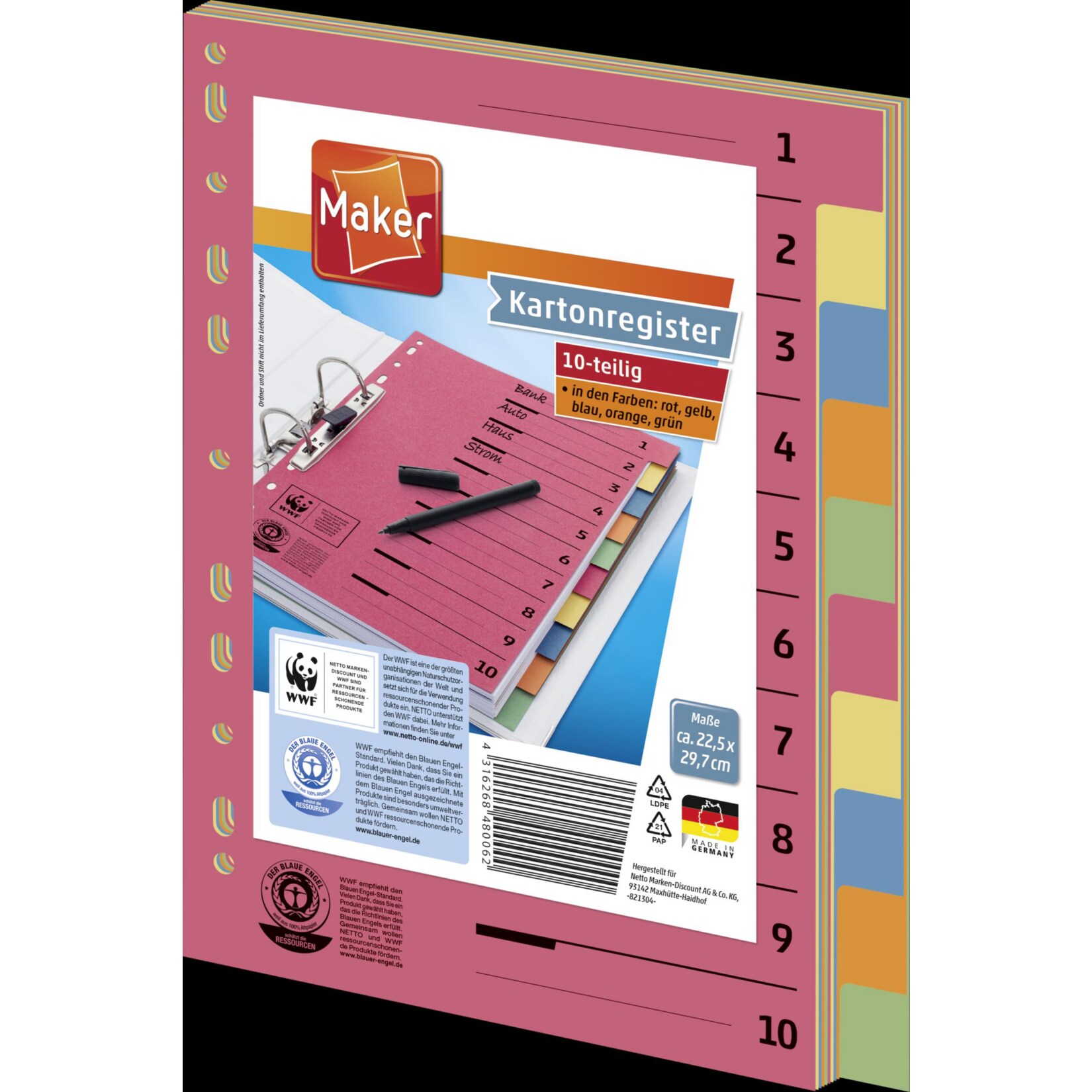 Kartonregister A4 - Bild 1