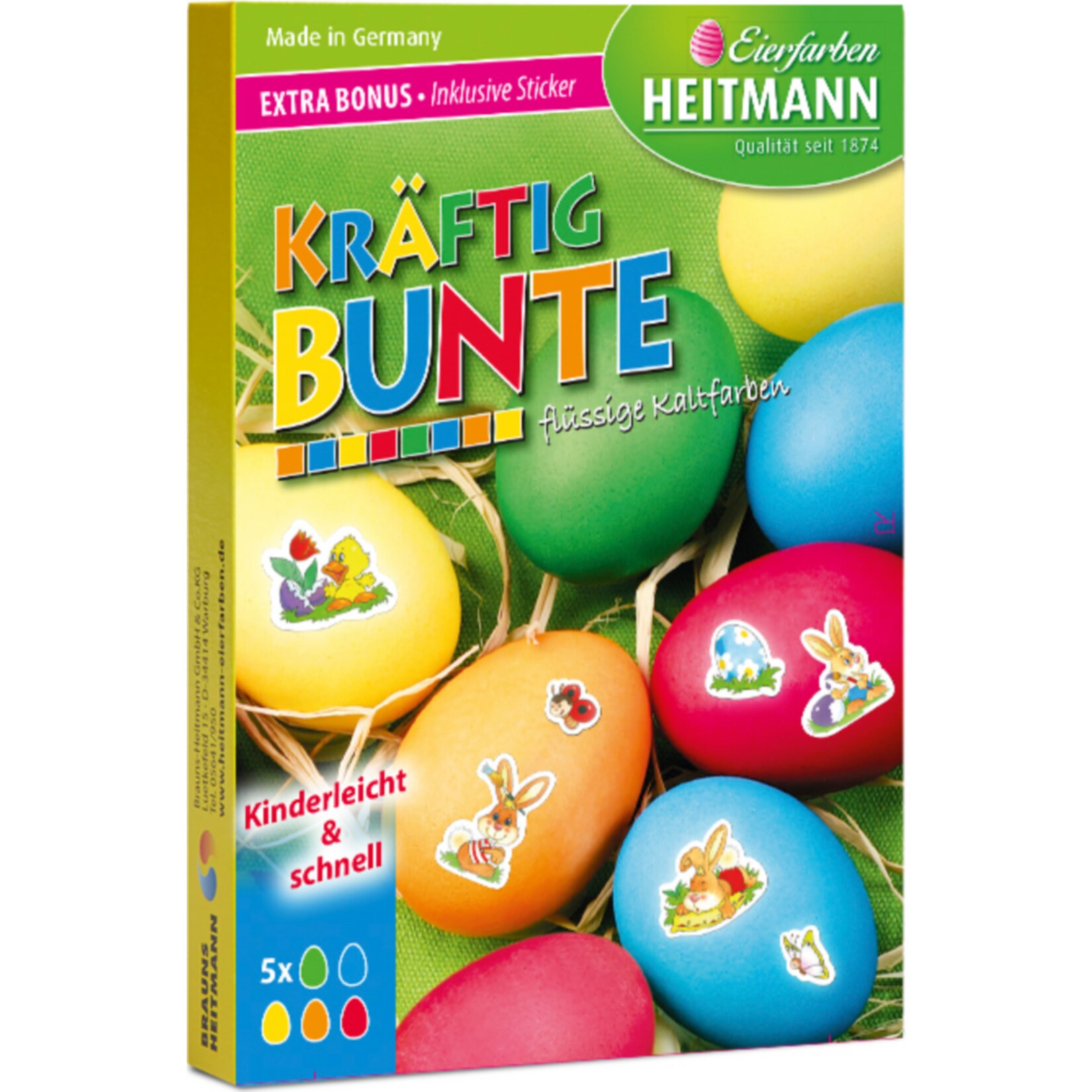 Eierfarben - Kr&auml;ftigbunte Eierfarben - Bild 1
