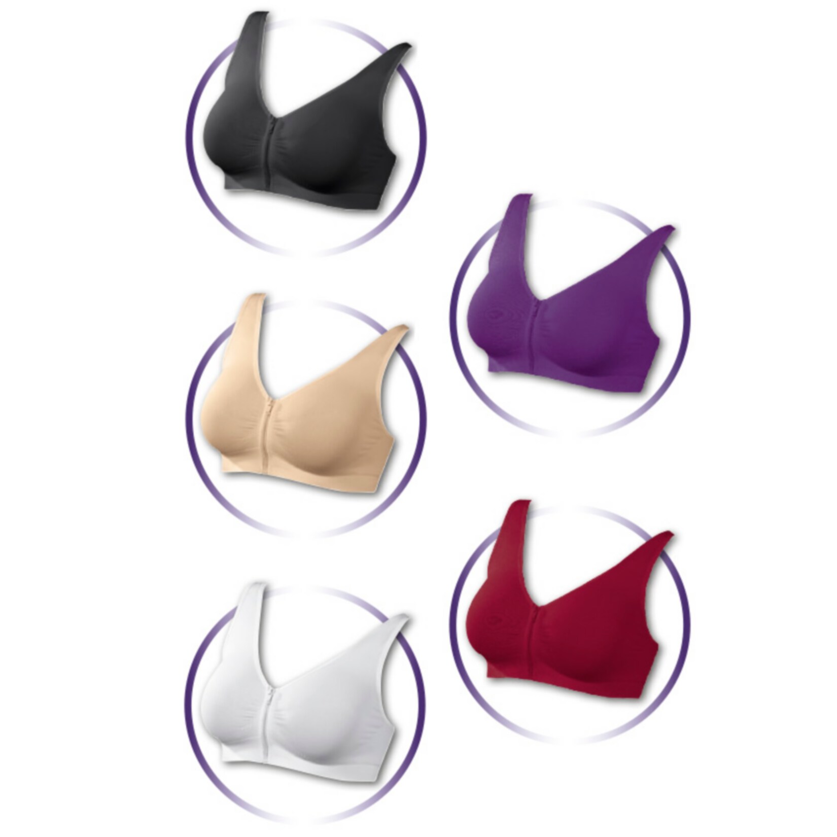 SLIMmaxx Traum-BH mit Rei&szlig;verschluss 5er-Set versch. Gr&ouml;&szlig;en - Bild 1