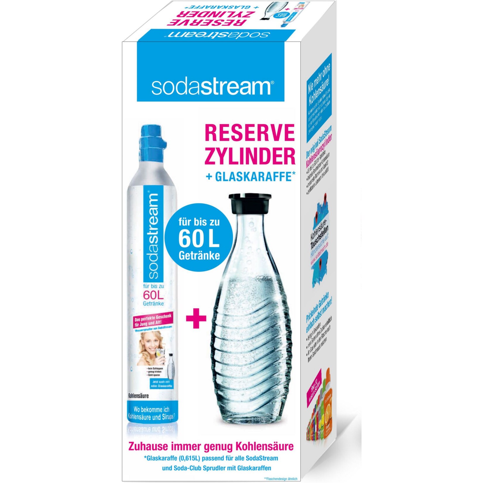 Reserve-Zylinder 60l mit Glaskaraffe - Bild 1