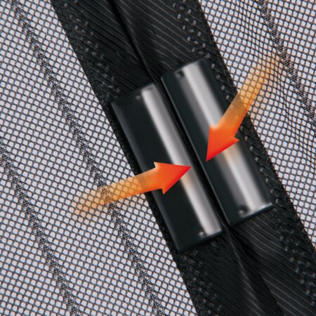  Magnetische Fensterscheibe, Fensternetz, Polyester-Netz, mit  leistungsstarken Magneten, automatische Schließung, abnehmbar, leicht zu  reinigen, schwarz, 80 x 100 cm