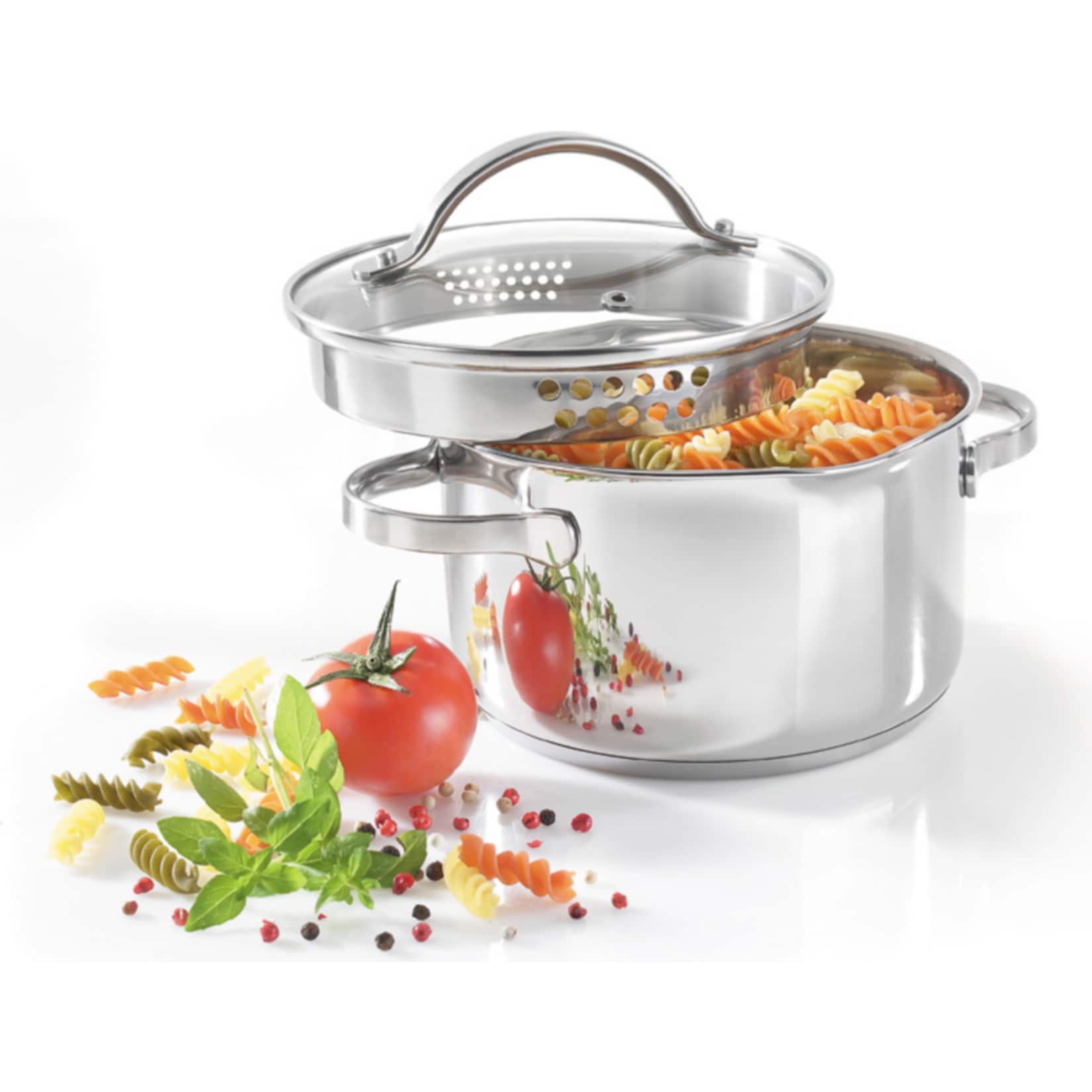 Fleischtopf 16 cm mit Ausguss, Edelstahl - Bild 1