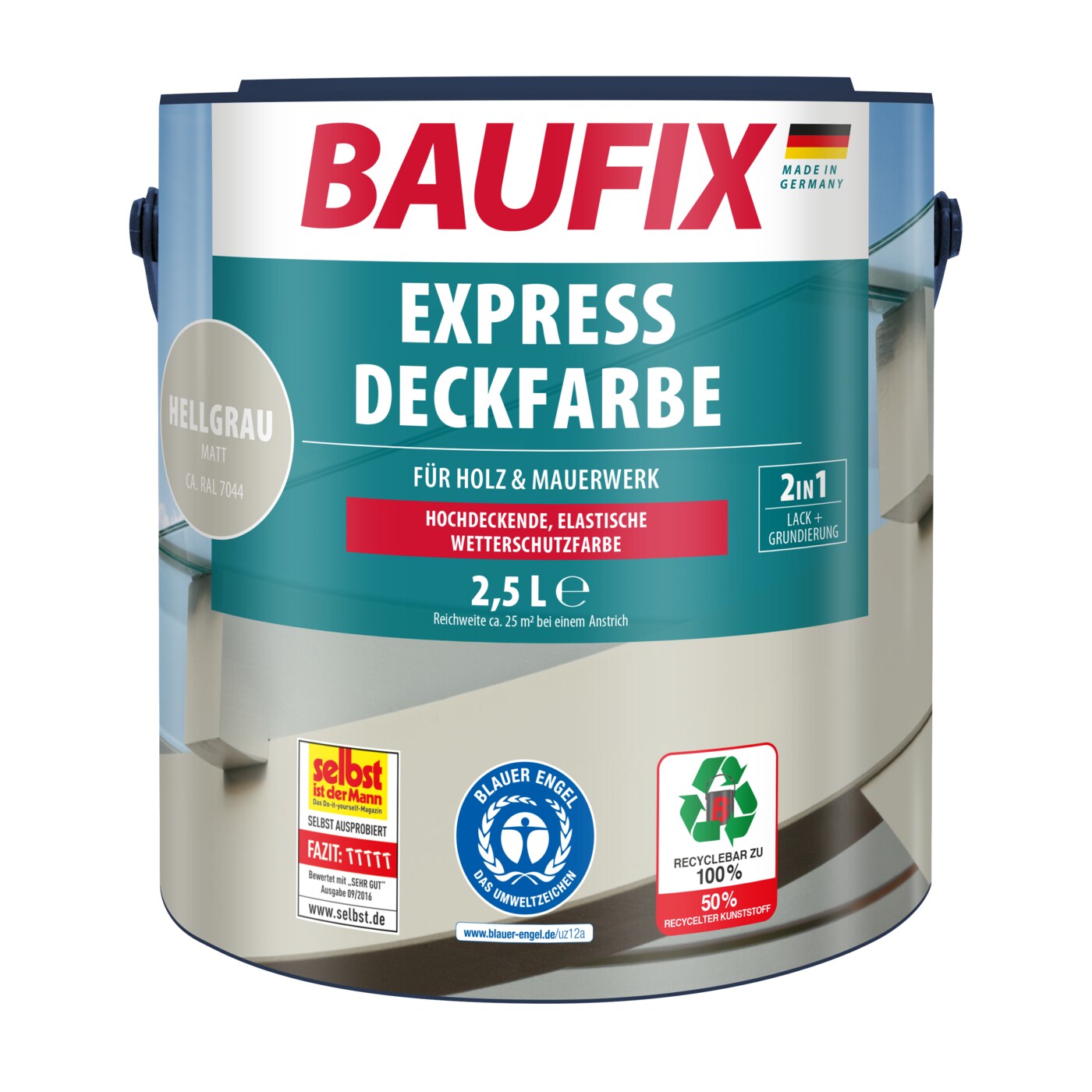 BAUFIX Express Deckfarbe nussbraun, 2,5 Liter | 04014505042188