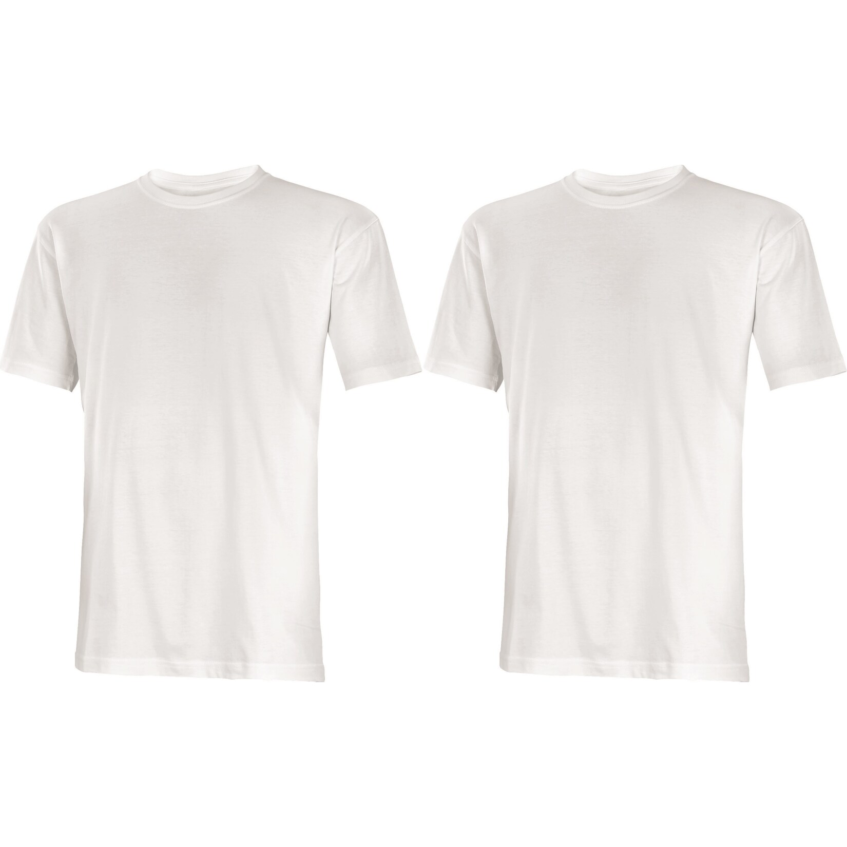 Herren Unterzieh Shirt 2er Pack, weiss Rundhals Gr. XL - Bild 1