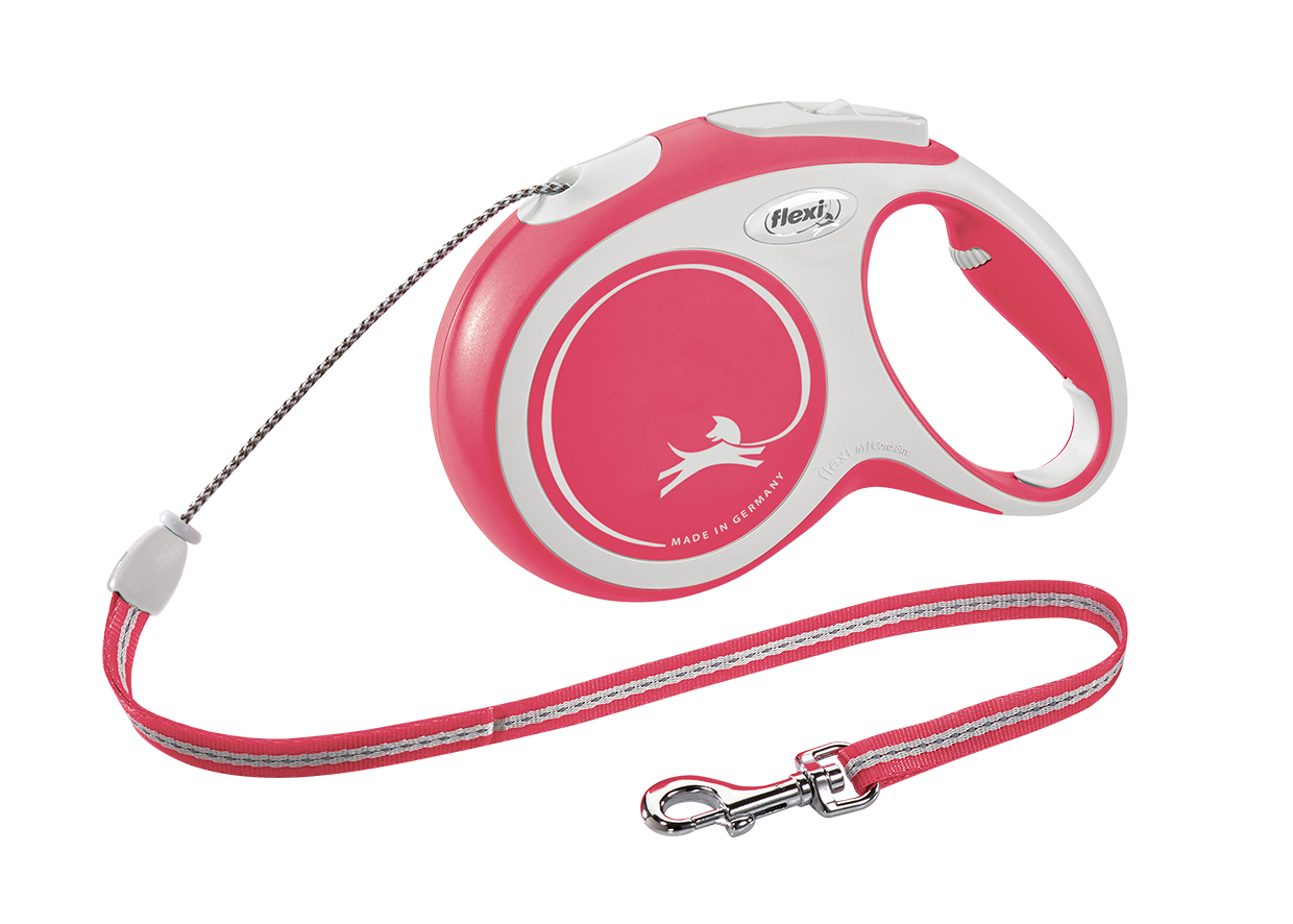 Flexi New comfort, Gr. M, Seilleine 8m, f&uuml;r Hunde bis 20 kg, rot - Bild 1