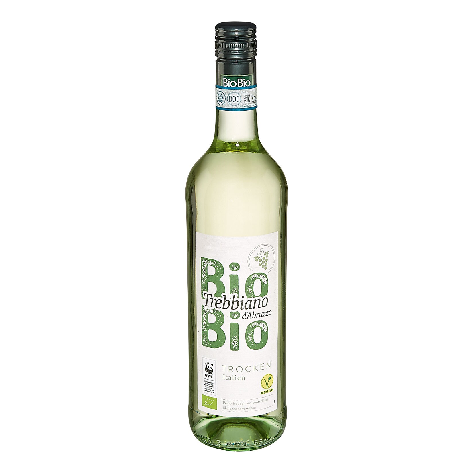 BioBio Trebbiano d’Abruzzo DOC trocken 11,0 % vol 0,75 Liter – Inhalt: 6 Flaschen | 04316268581370