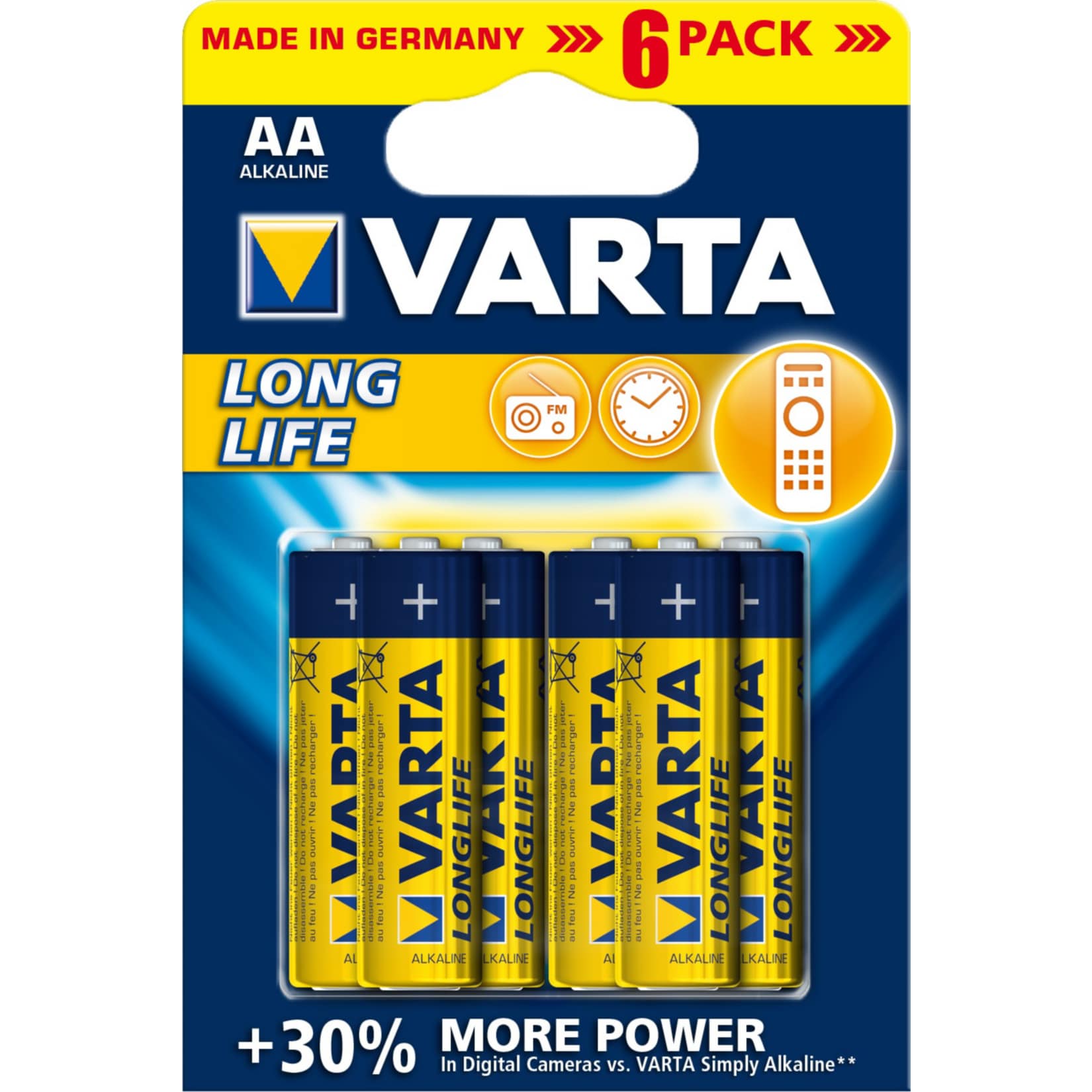 Varta Longlife Batterien, 6er Pack AA - Bild 1