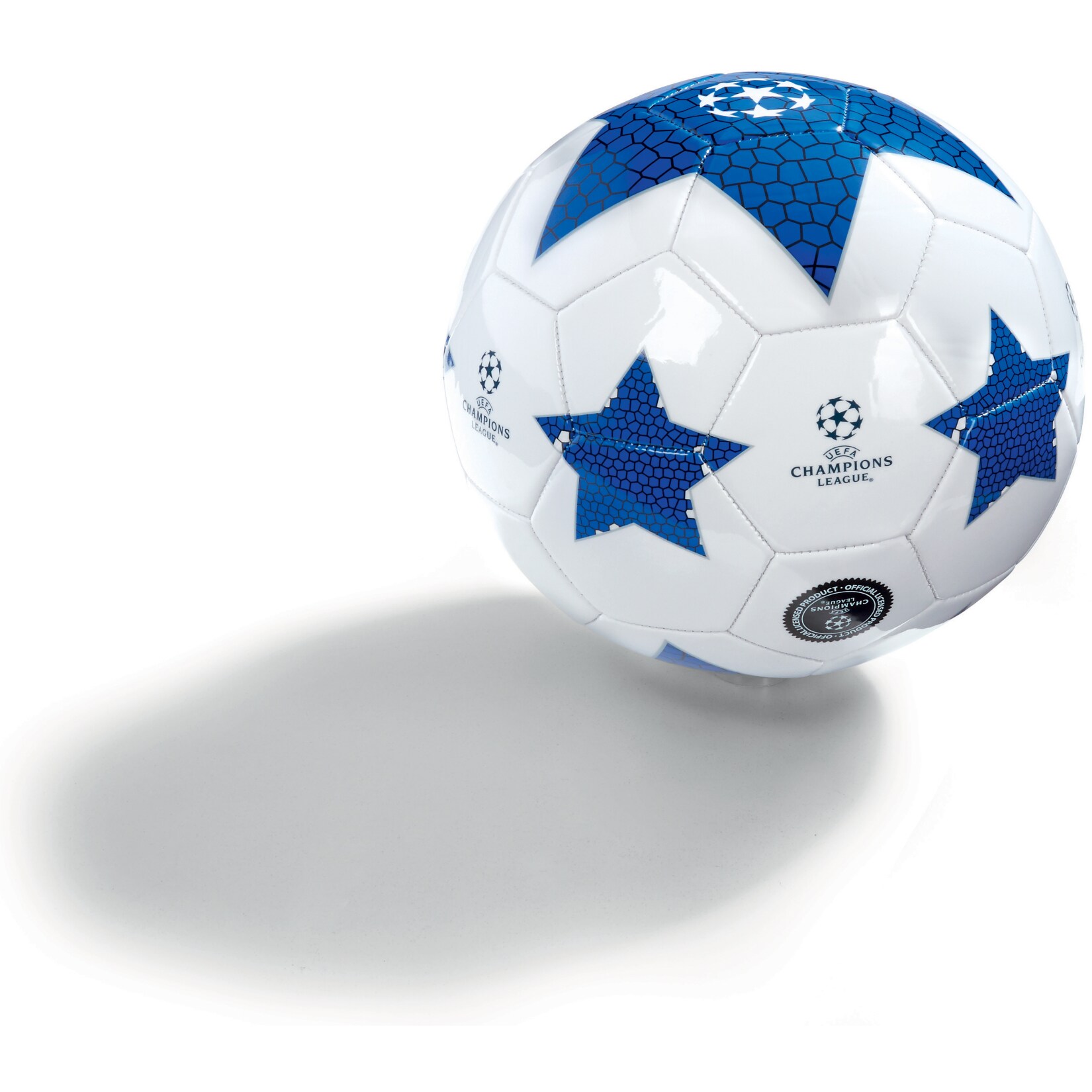 Champions-League Fu&szlig;ball beige/ blau - Bild 1