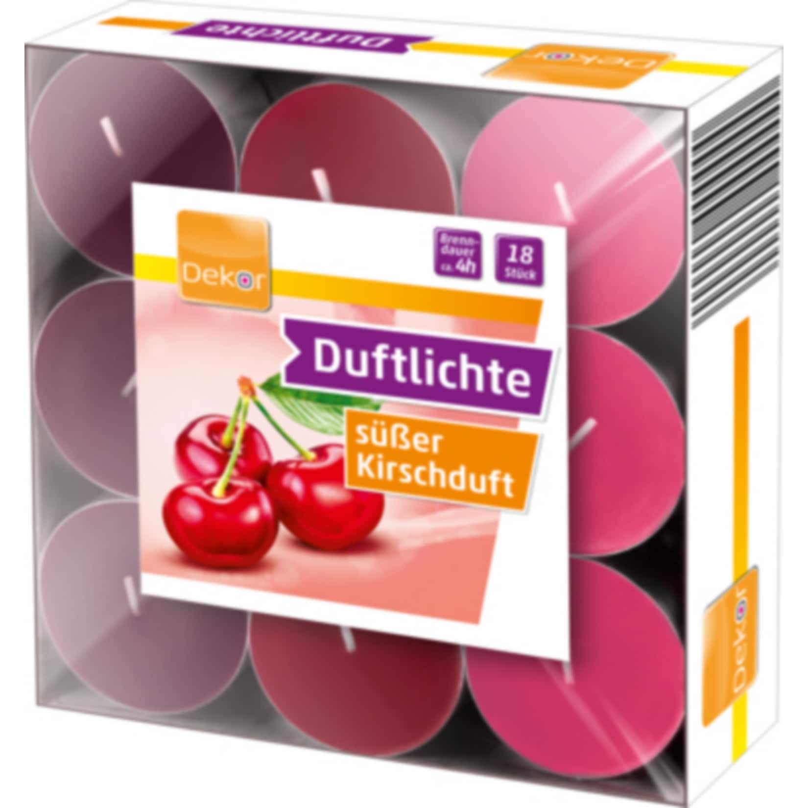 Duftteelichte 18er 4h Alu Kirsche - Bild 1