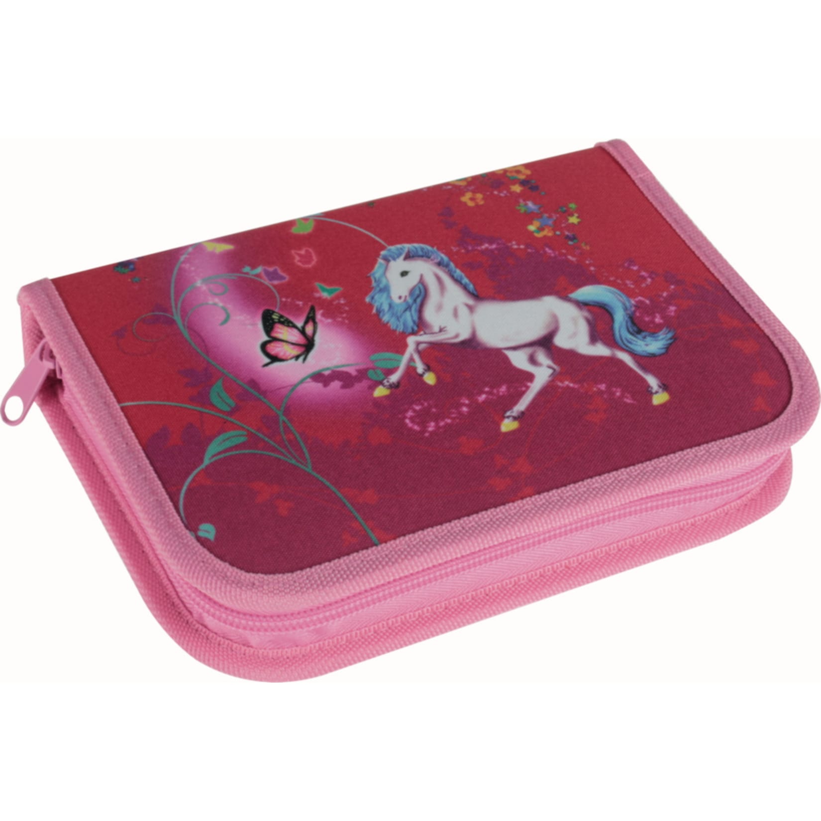 Sch&uuml;leretui - pink/Pferd - Bild 1