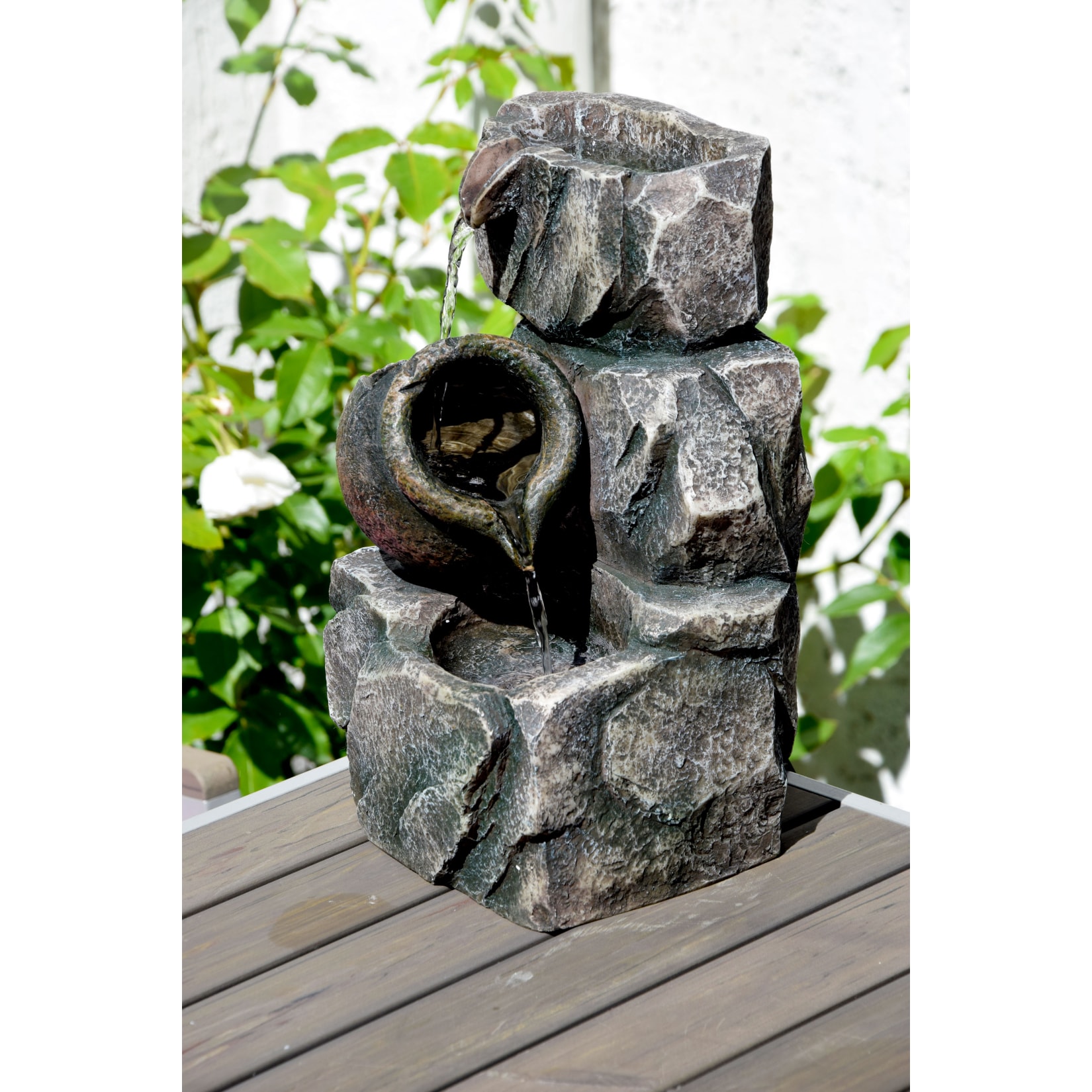 Dobar 96400e Design-Gartenbrunnen mit Amphore - Bild 1