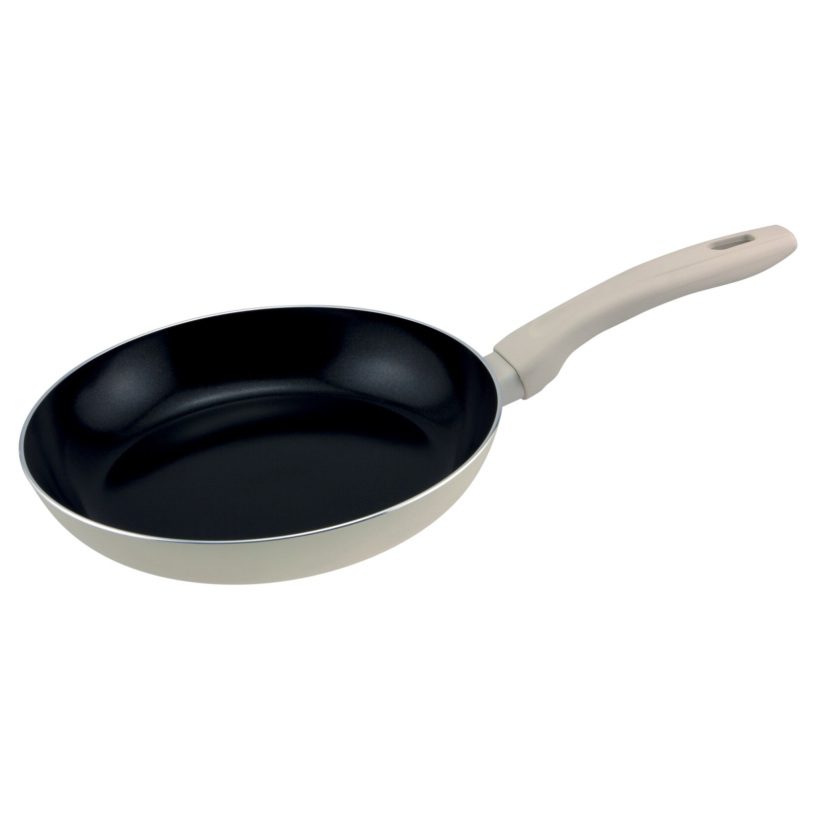 Nivella Flachbratpfanne &Oslash; ca. 24 cm innen schwarz au&szlig;en elfenbein - Bild 1