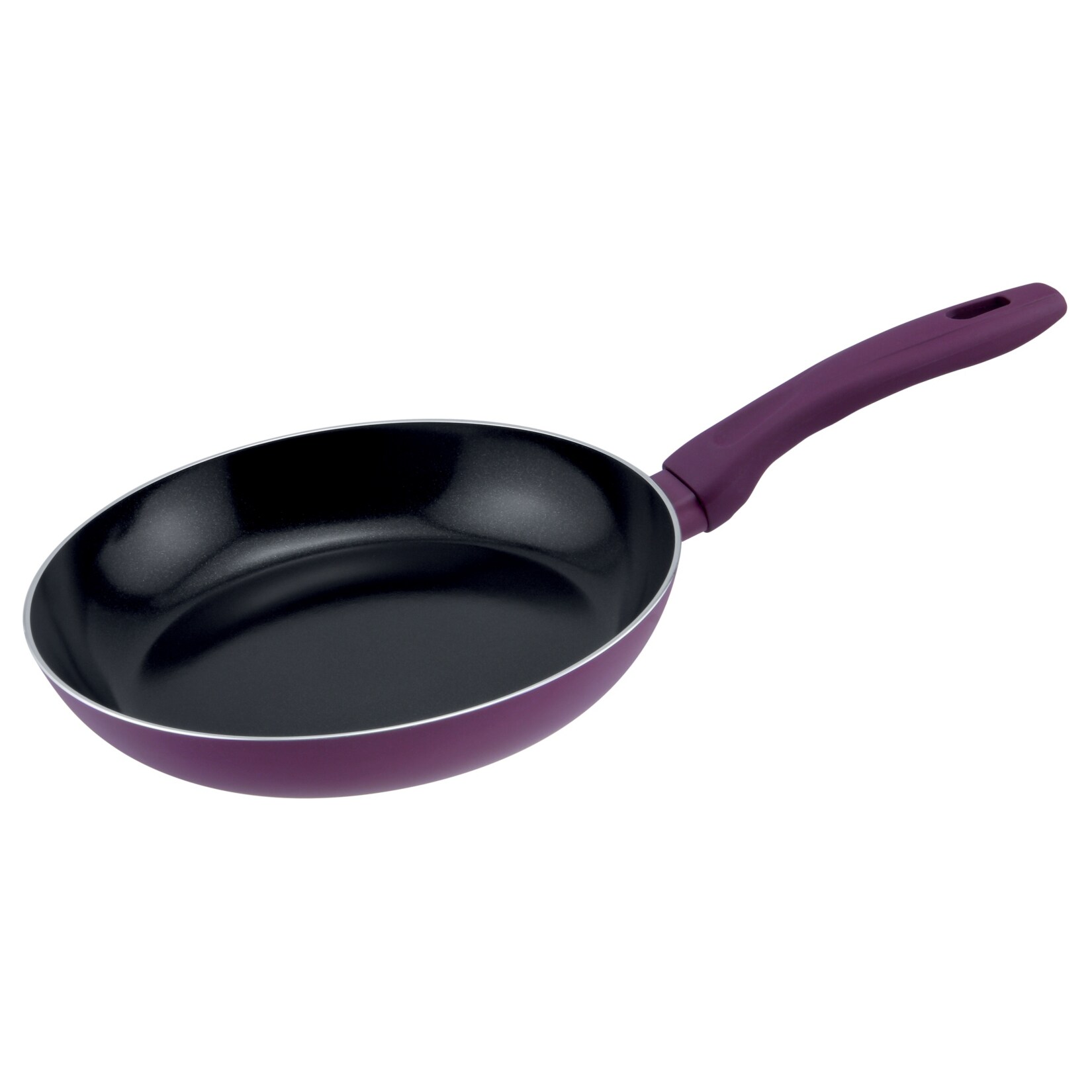 Nivella Flachbratpfanne &Oslash; ca. 24 cm innen schwarz au&szlig;en lila - Bild 1