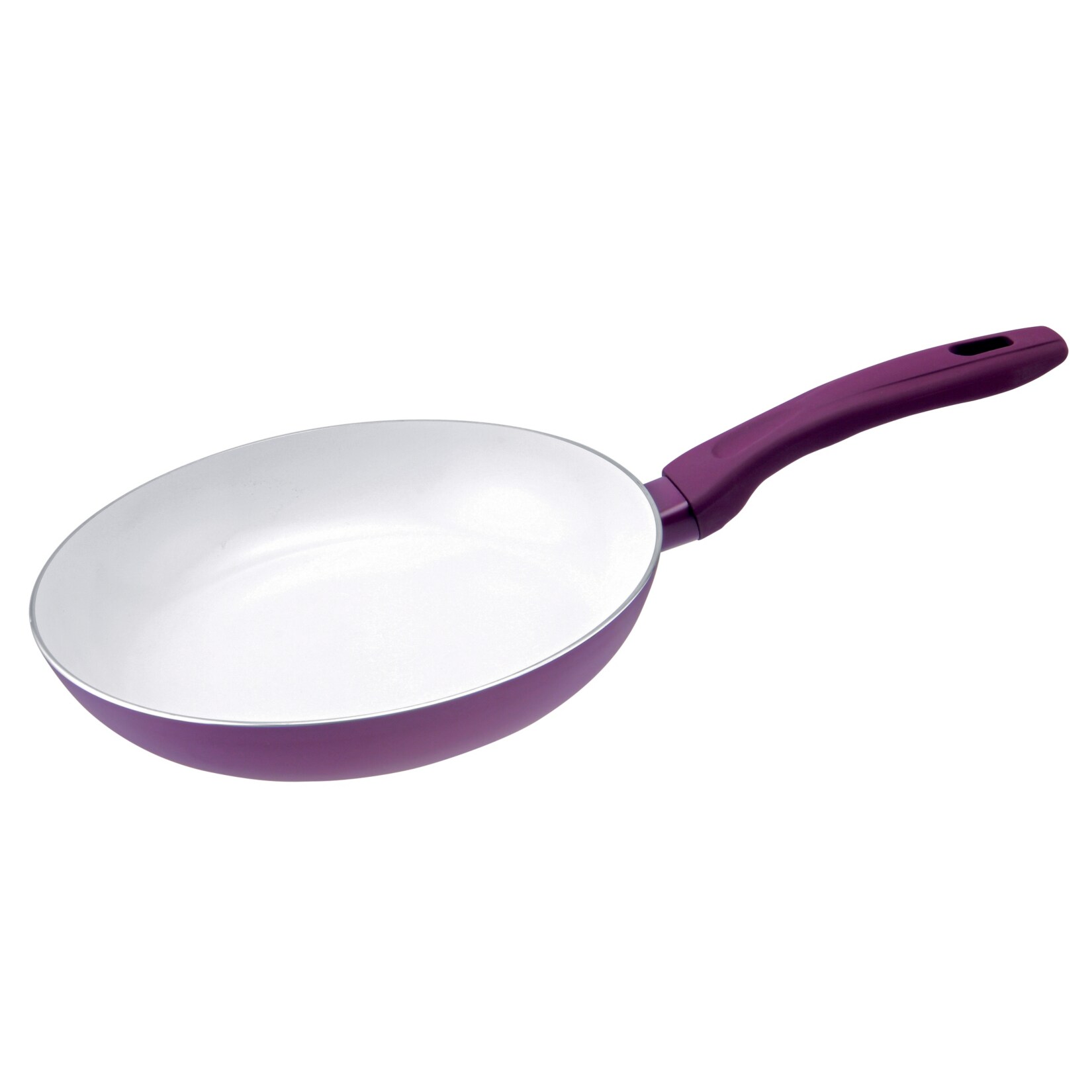 Nivella Flachbratpfanne &Oslash; ca. 24 cm innen wei&szlig; au&szlig;en lila - Bild 1