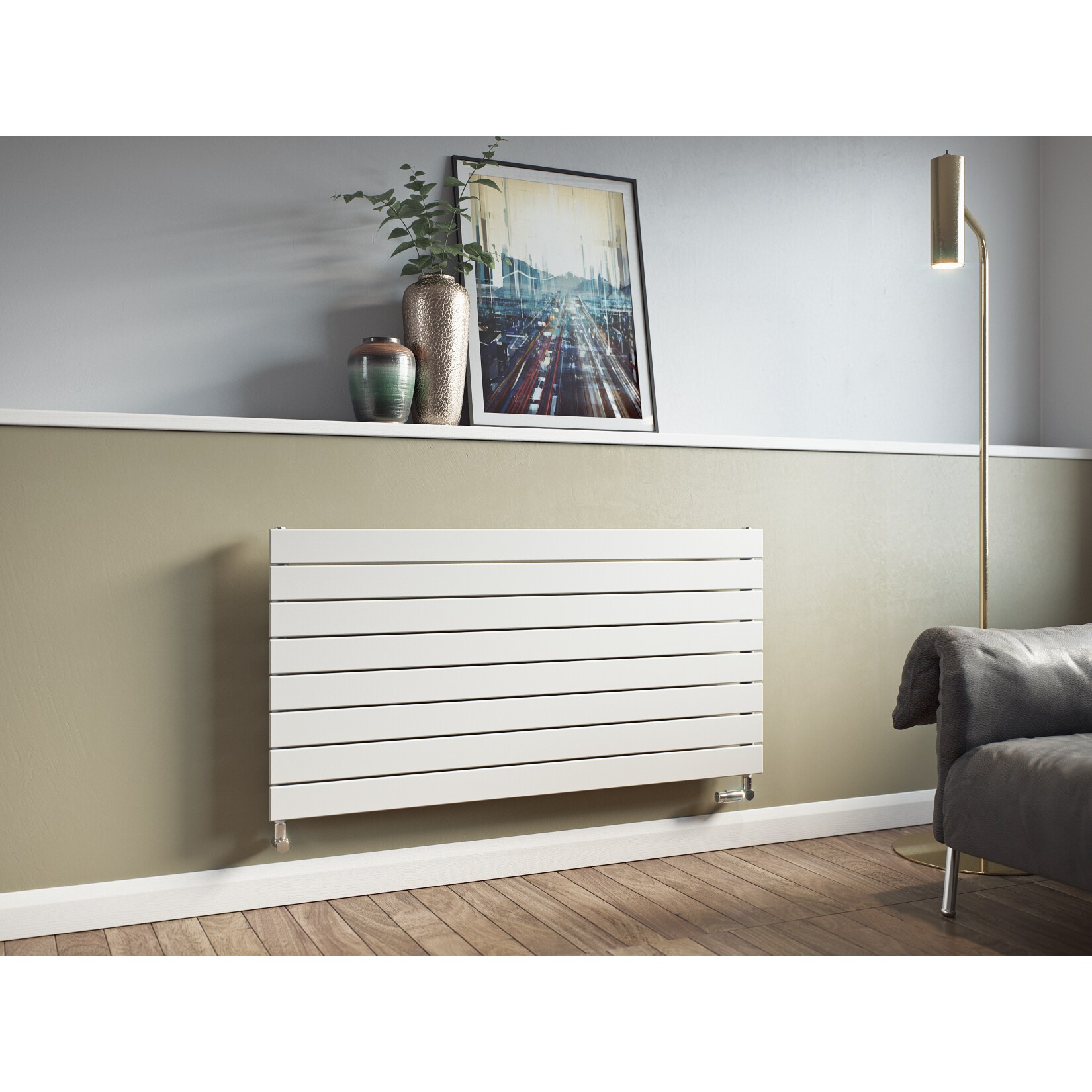 Ximax P1 Horizontale Paneelprofile Designheizkörper B 120 x H 59,5 x T 6,5 cm weiß